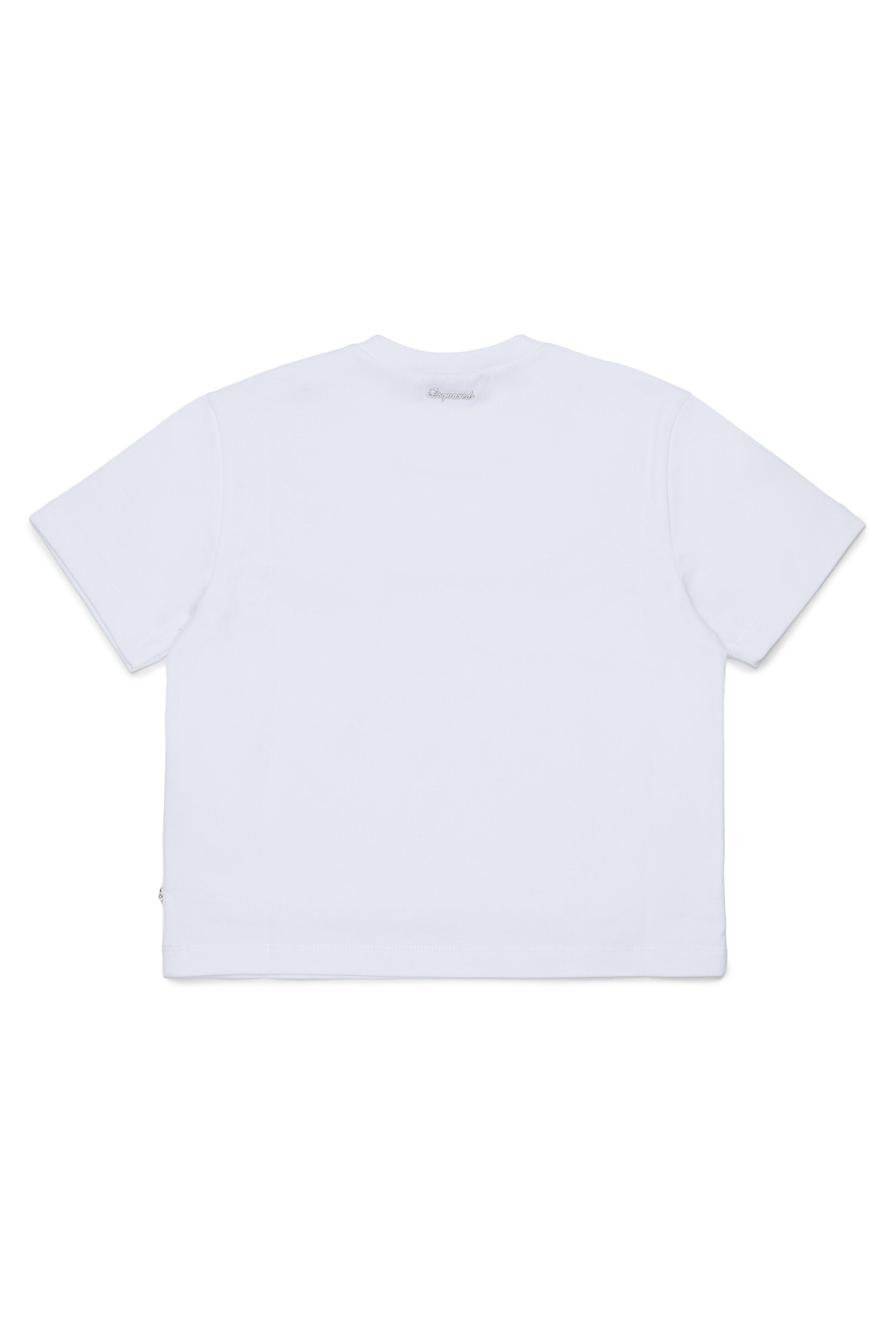 T-Shirt mit Schmuckapplikationen und Logo