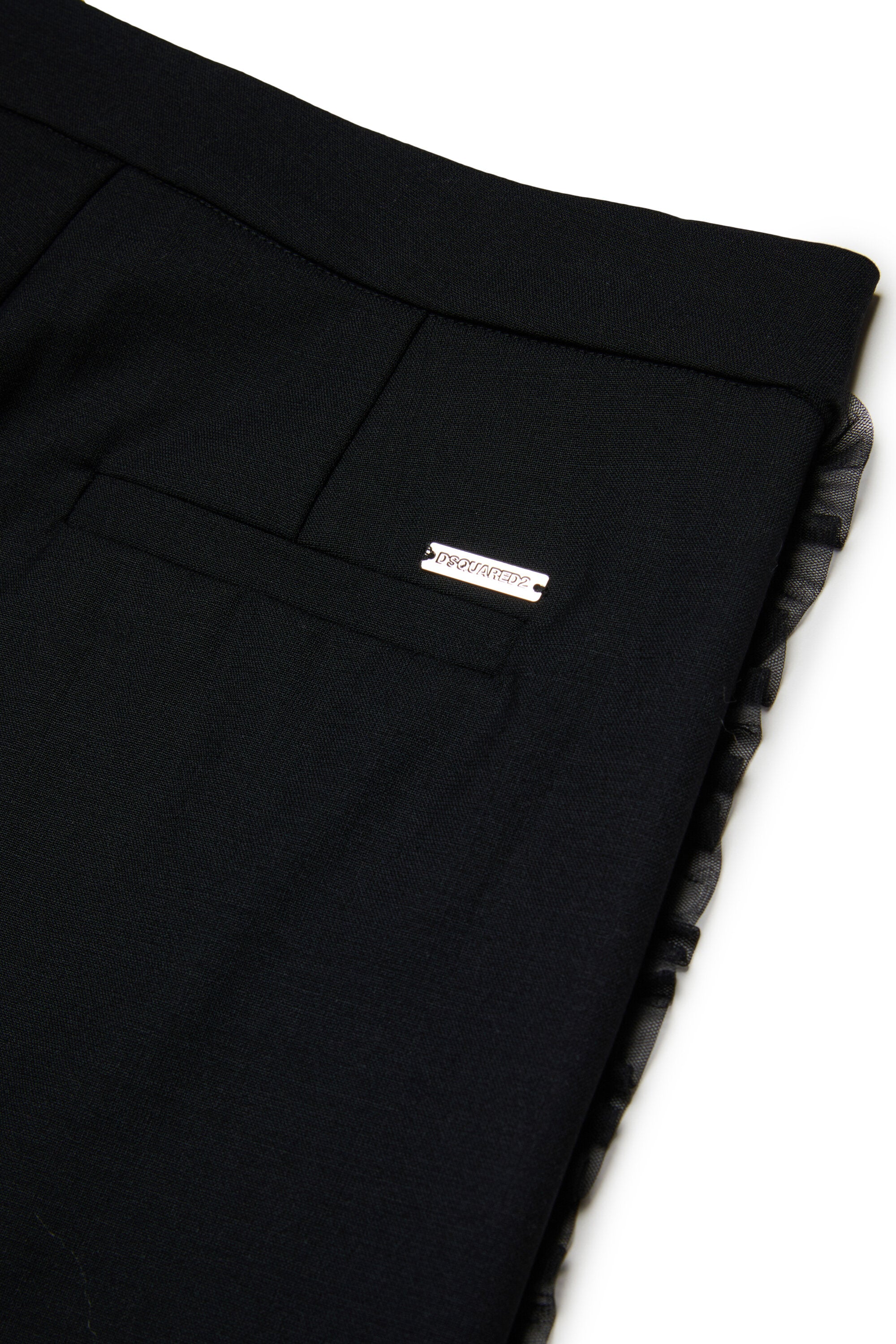 Pantalon habillé avec empiècements plissés