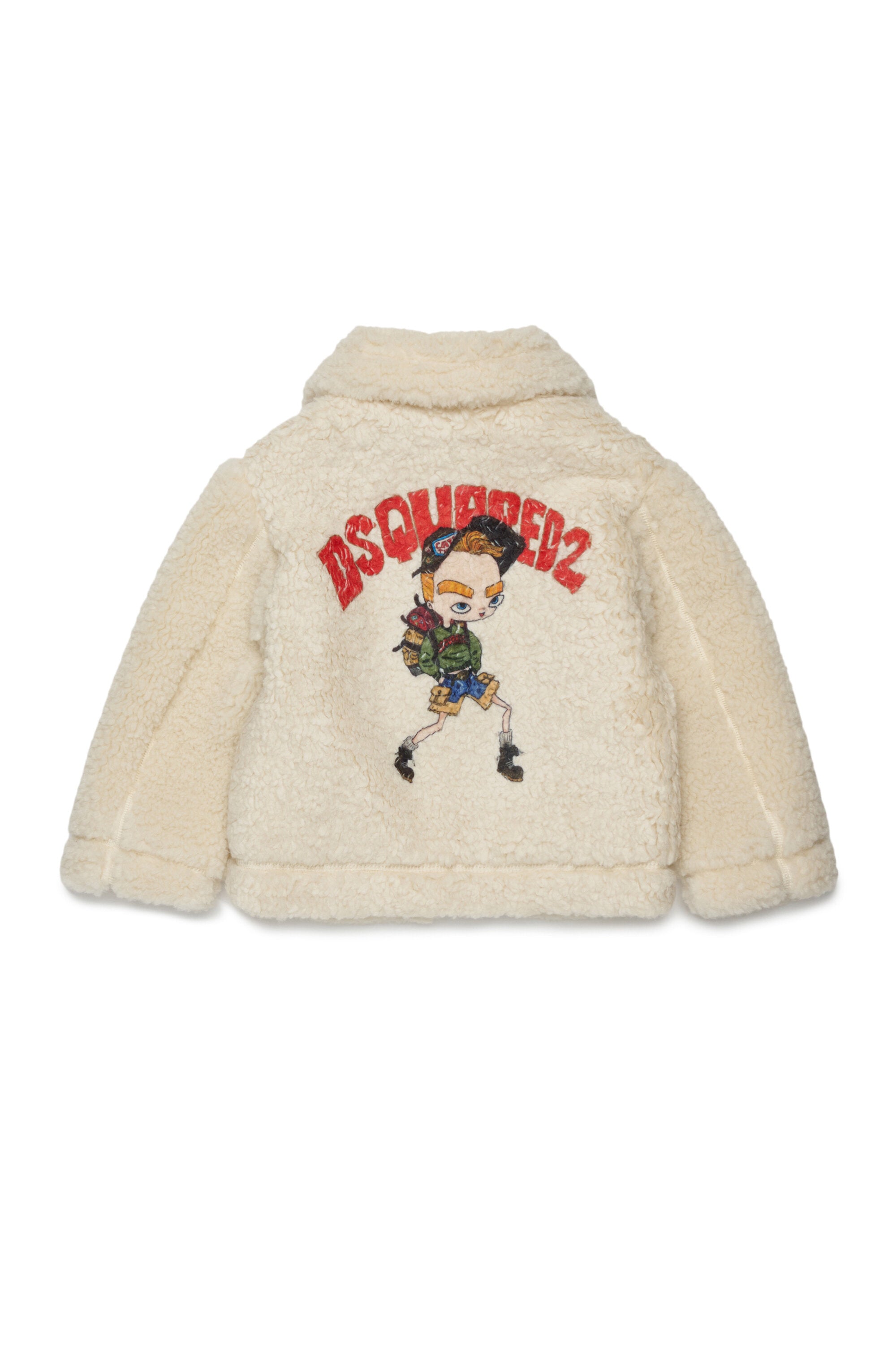 Teddy jacket with printed logo