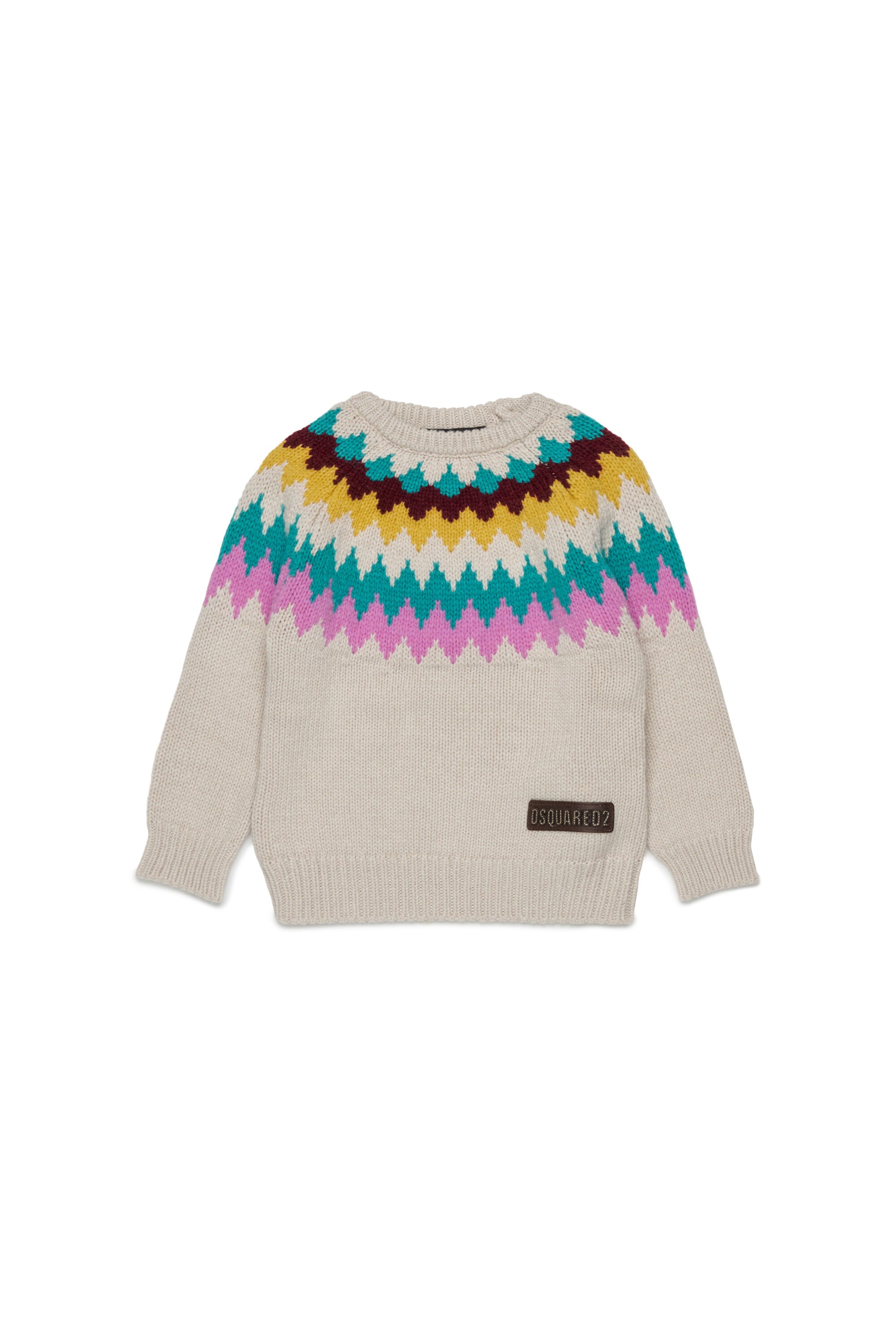 Rundhals-Pullover mit Logo