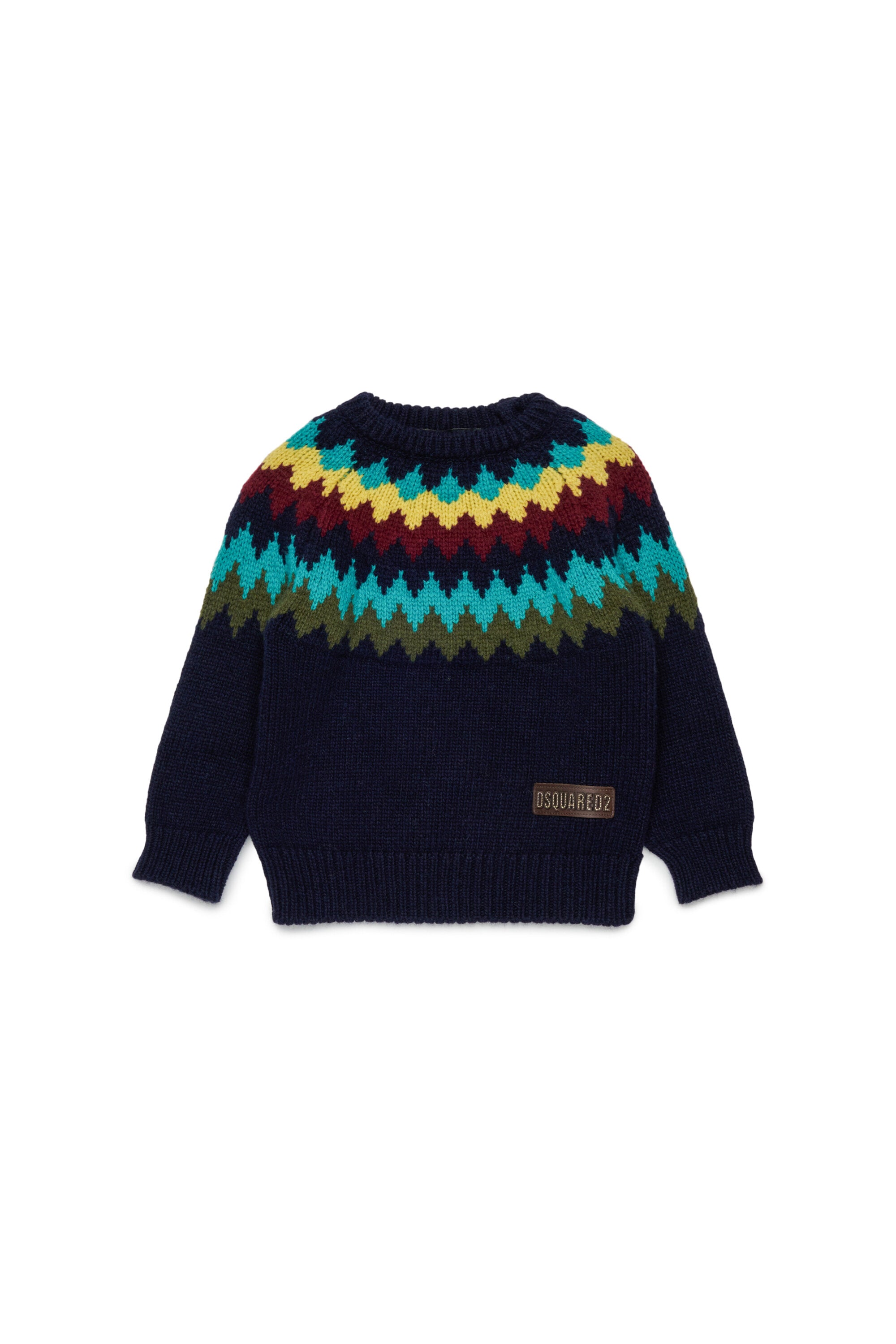 Rundhals-Pullover mit Logo
