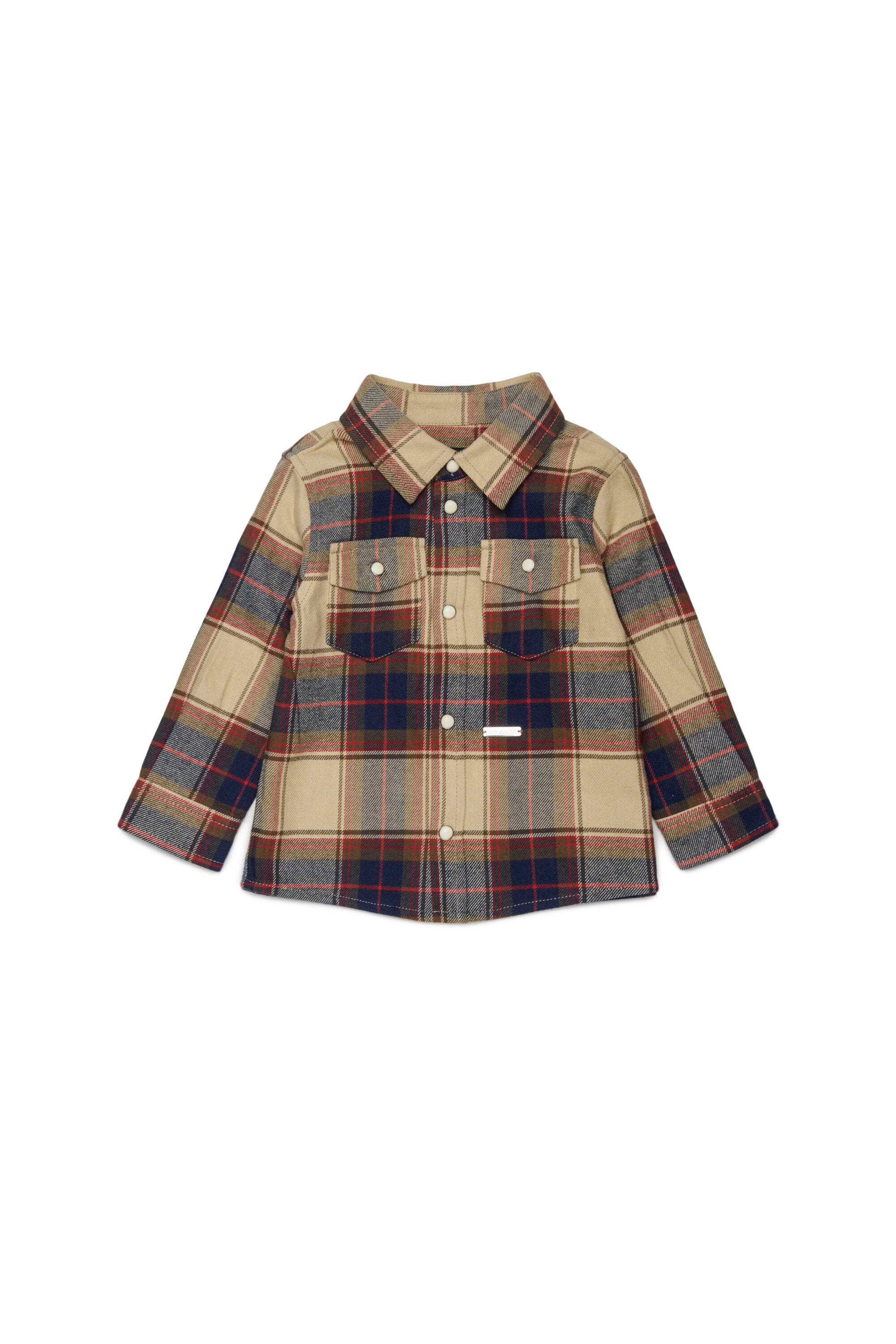 Chemise à carreaux avec logo