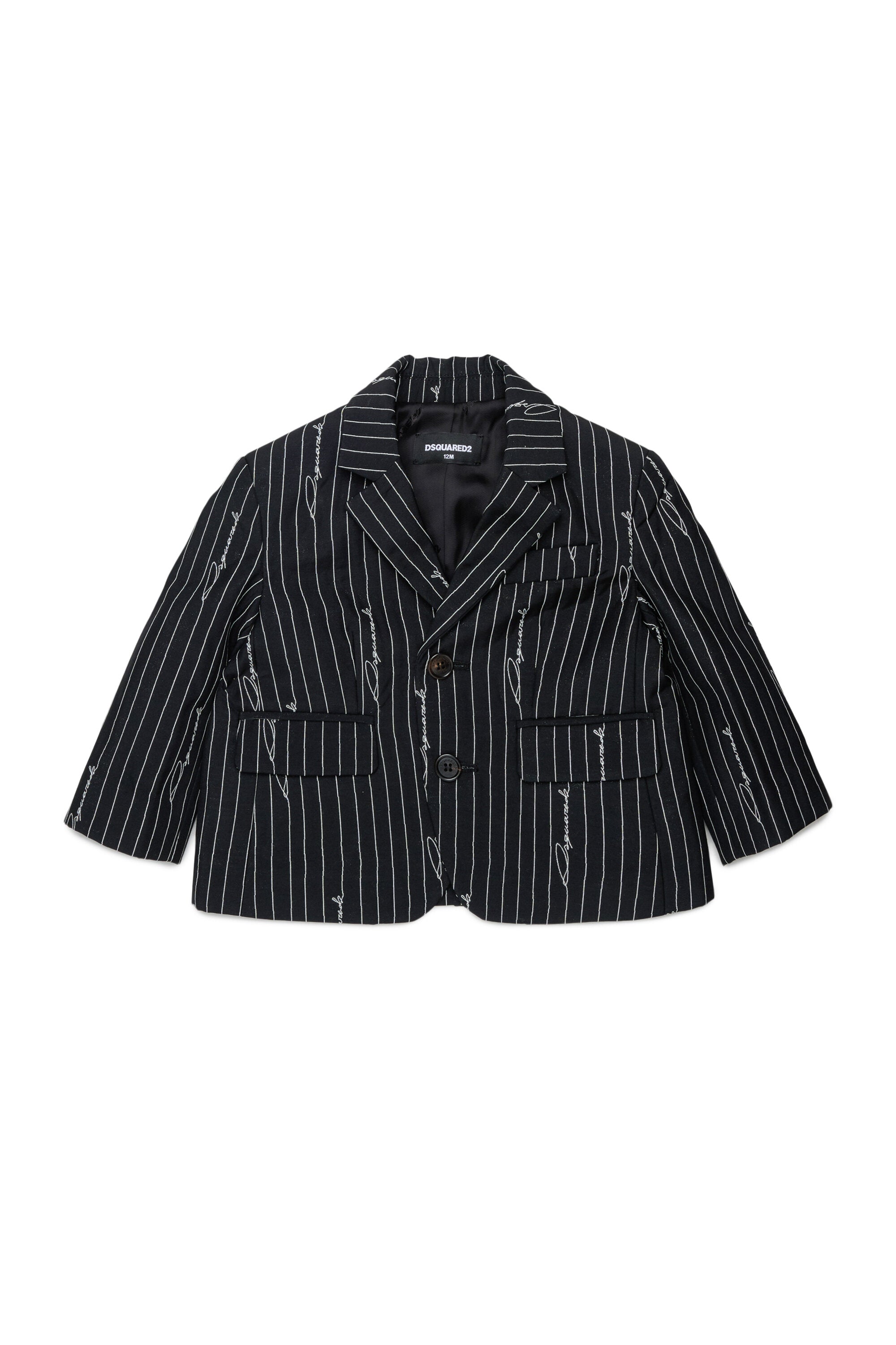 Nadelstreifenjacke mit Allover-Logo