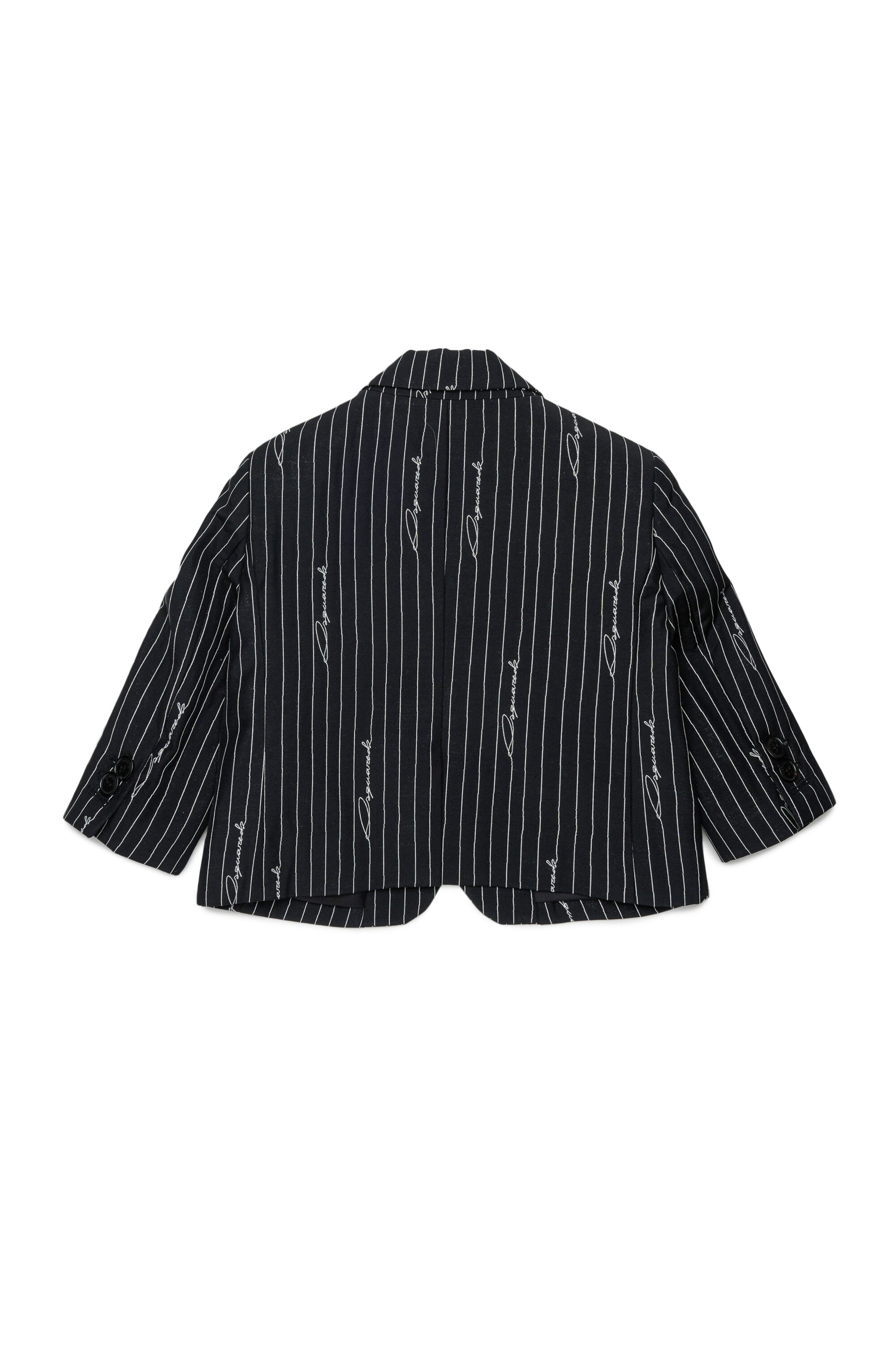 Nadelstreifenjacke mit Allover-Logo