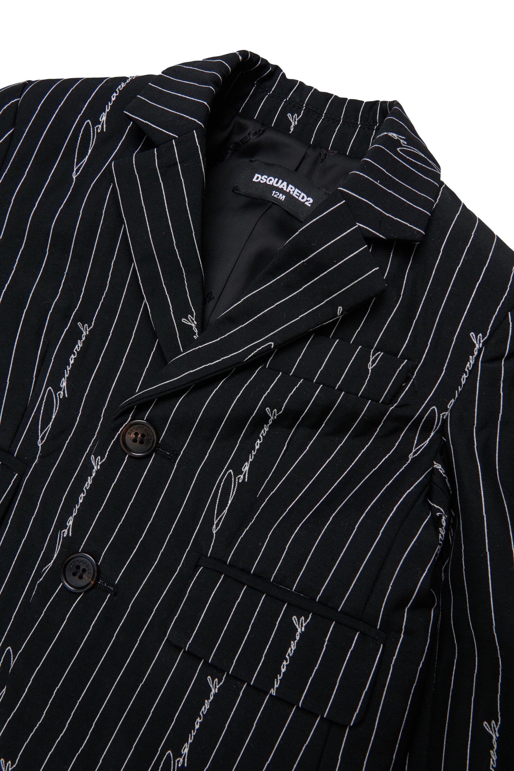Nadelstreifenjacke mit Allover-Logo