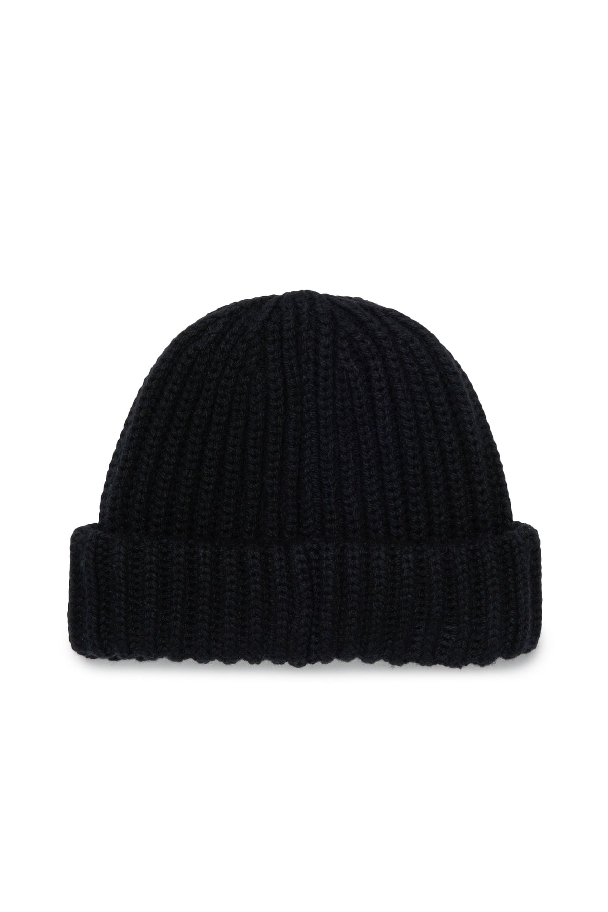 Gestrickte Mütze mit Logo