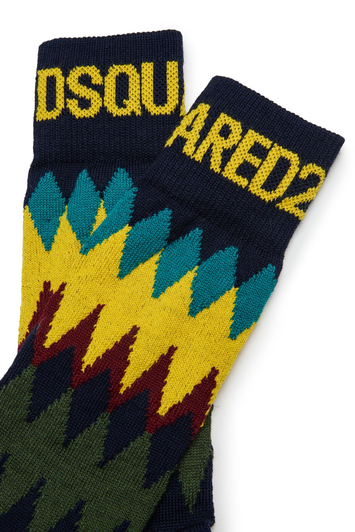 Calzini con motivo jacquard multicolore