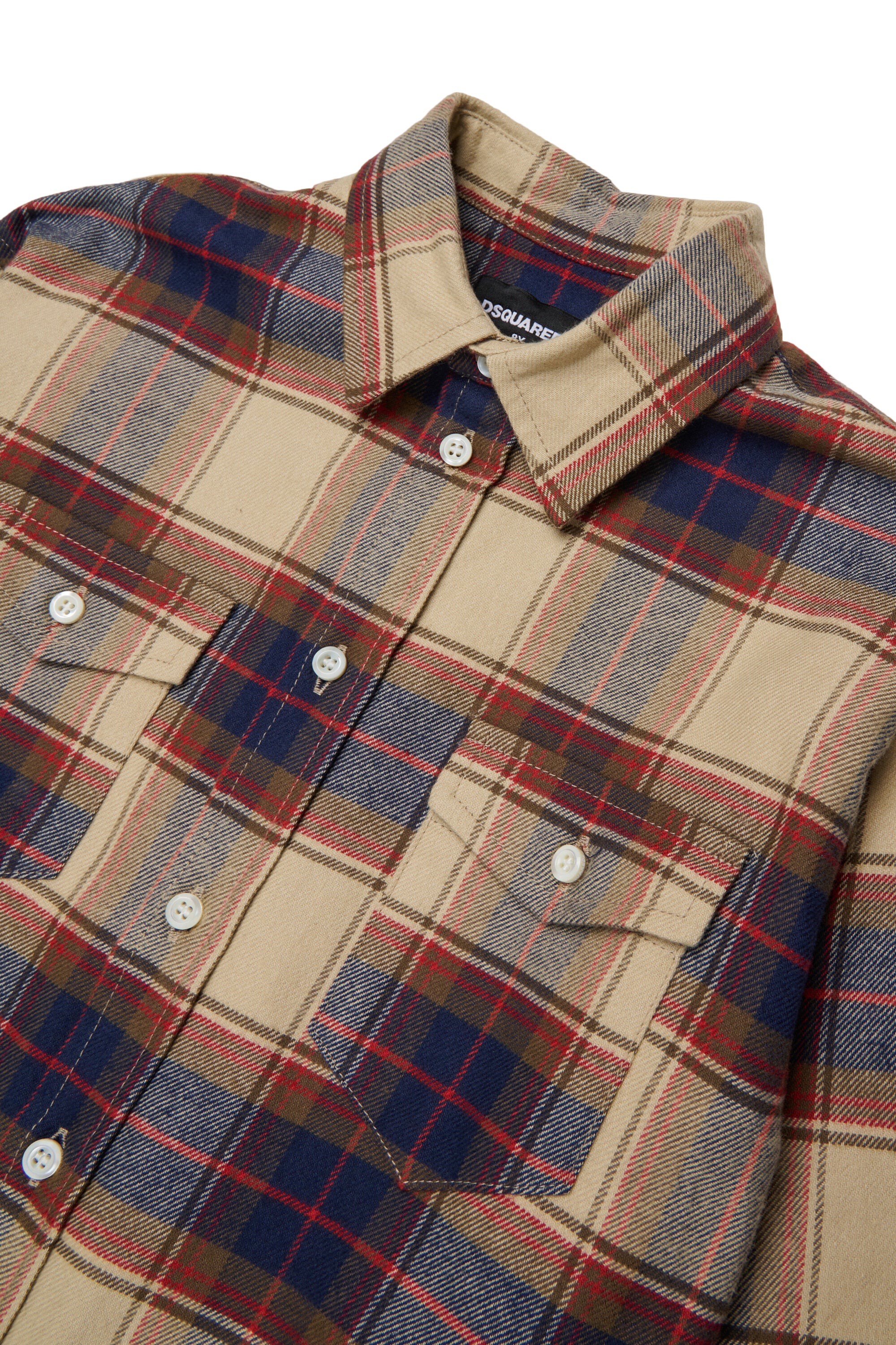 Chemise à carreaux avec logo