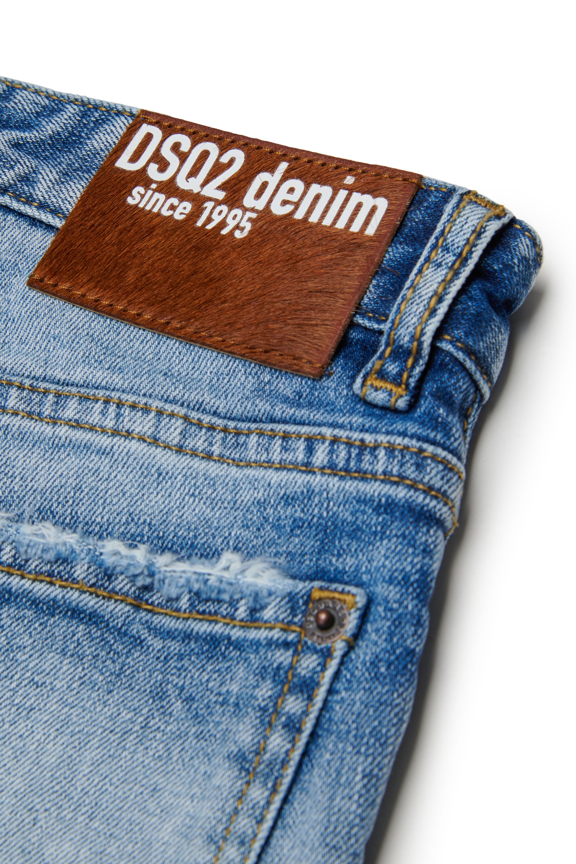 Slim-Jeans in hellblauer Waschung - Teddy Boy