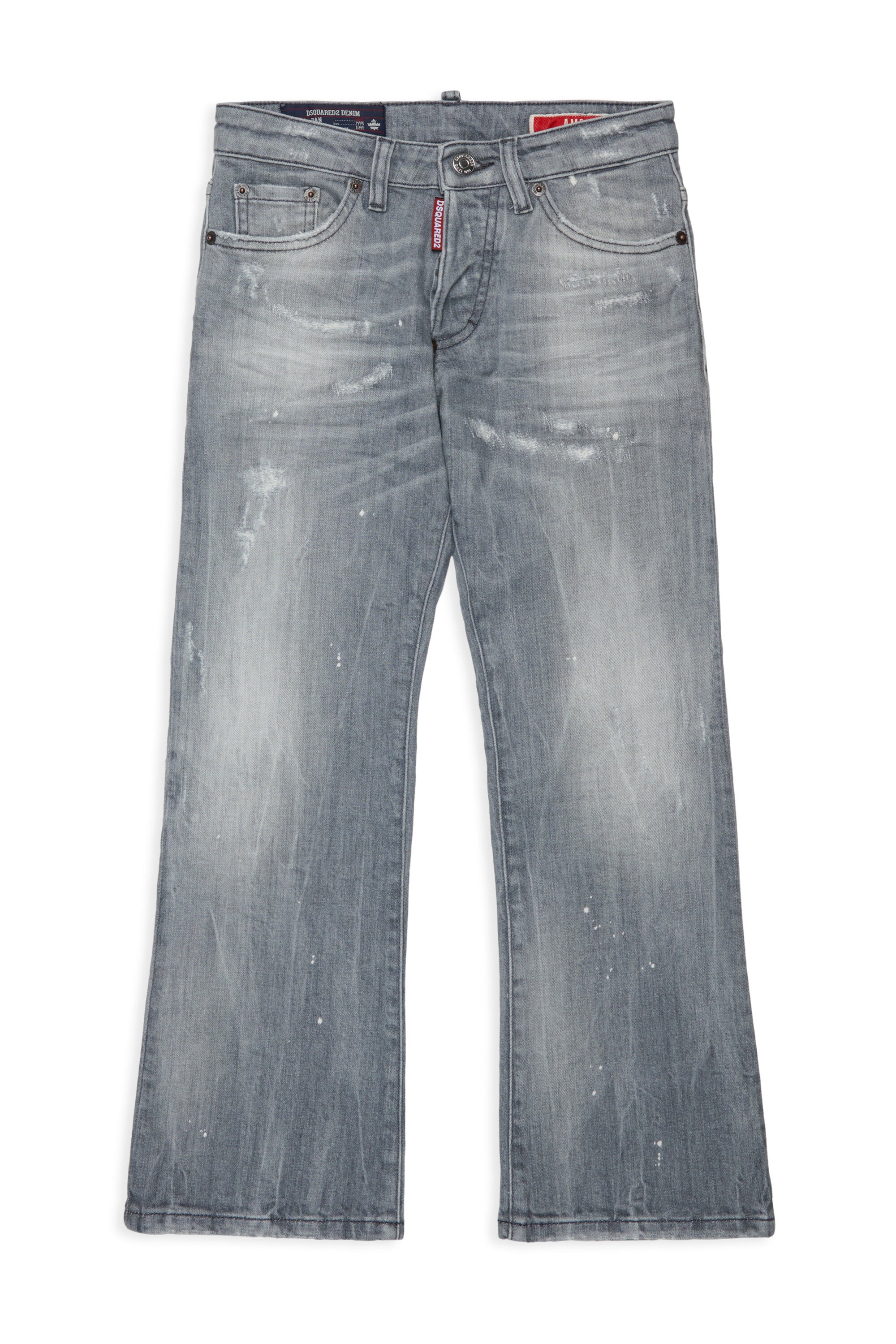 Jeans corte regular en lavado gris - American