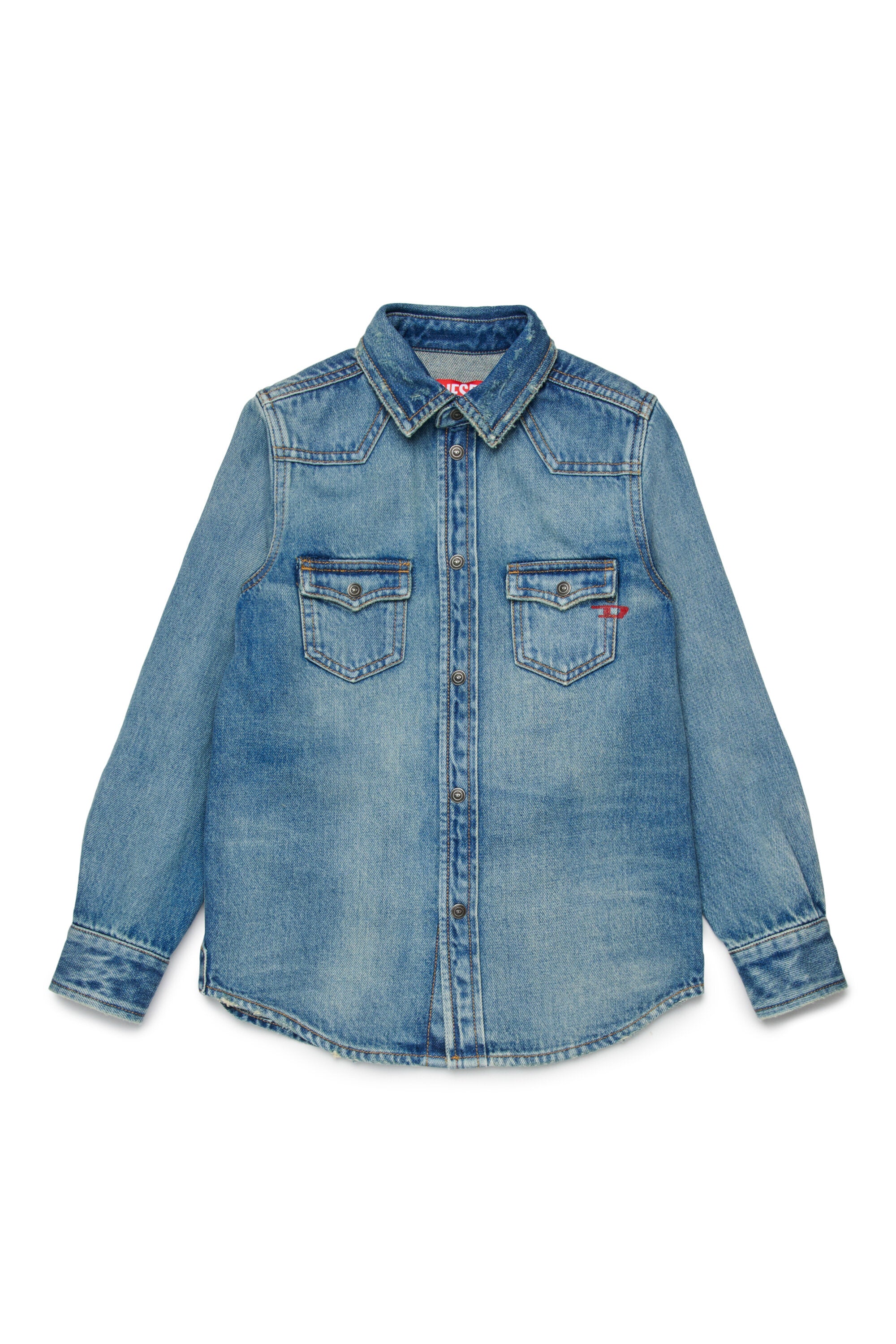 Langärmliges Denimhemd