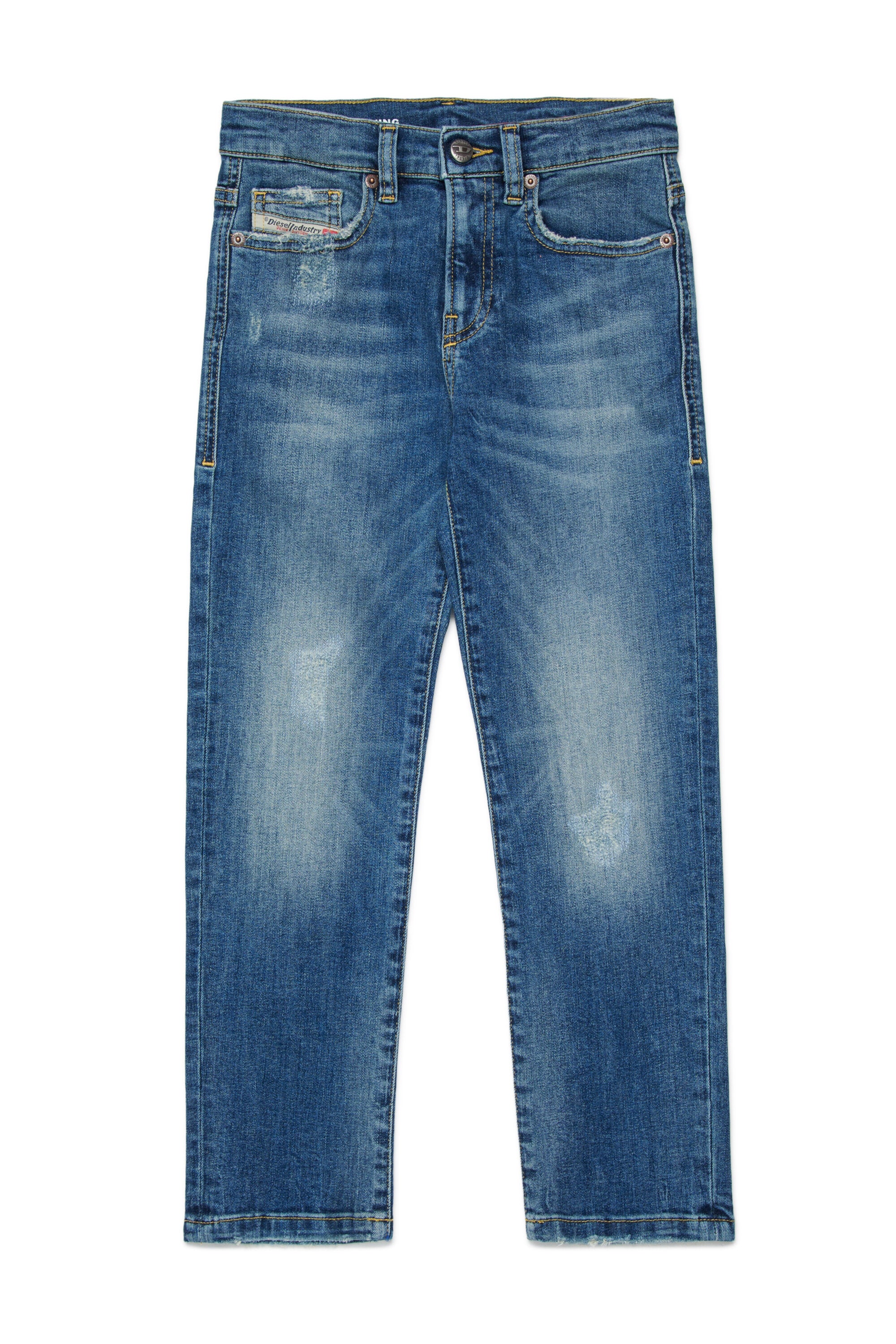 Jean coupe regular délavé bleu moyen - D-Viker