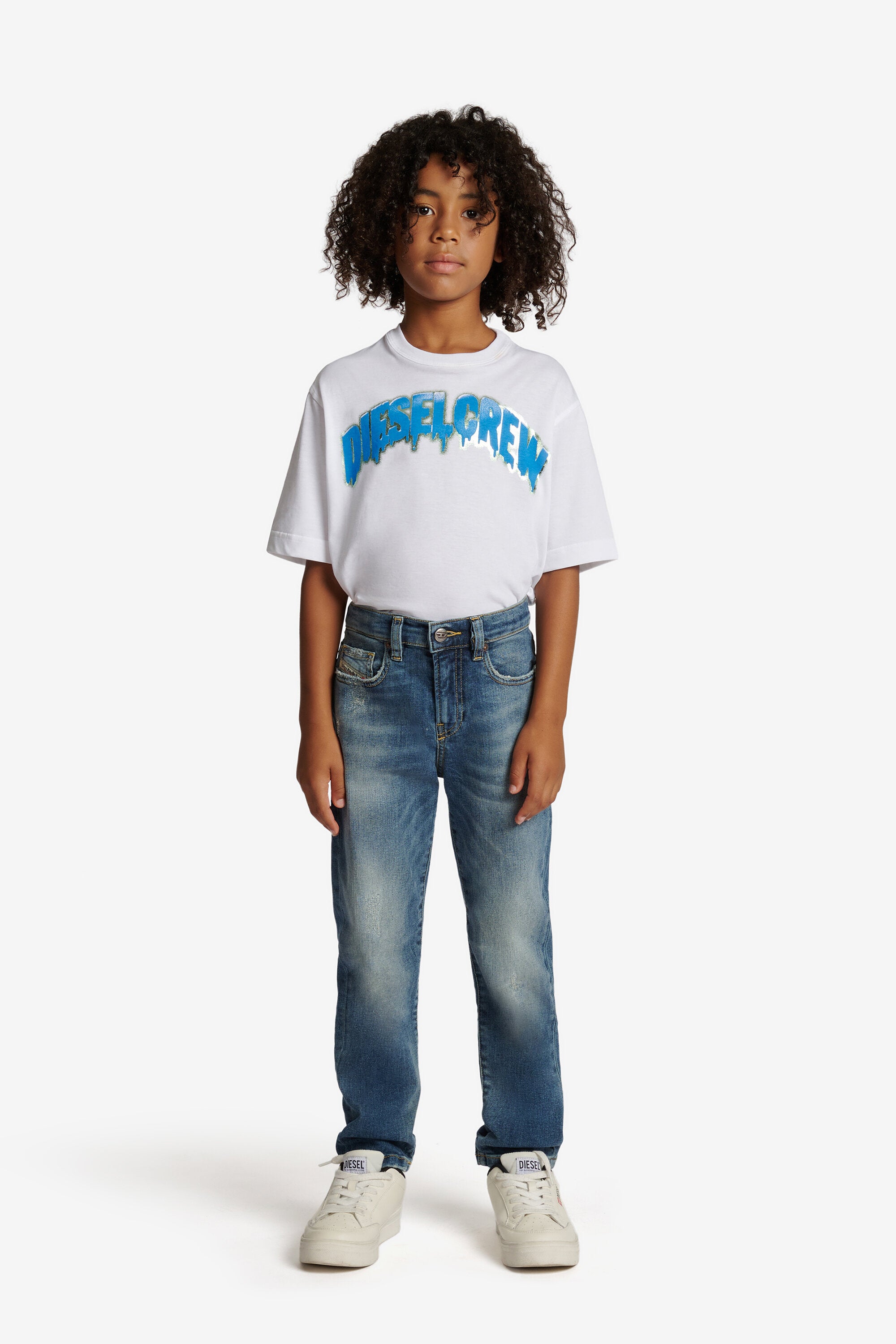 Jean coupe regular délavé bleu moyen - D-Viker