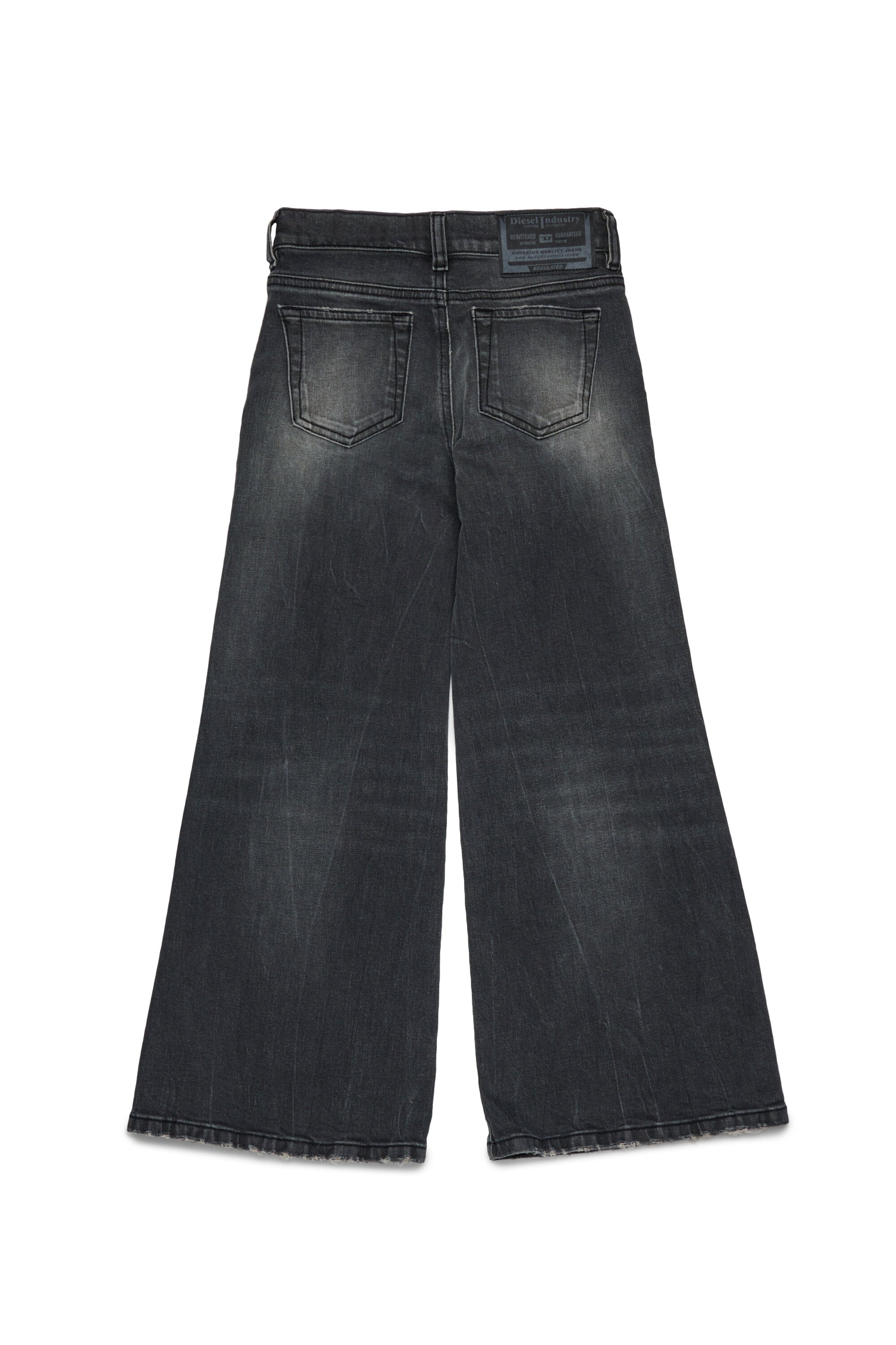Jeans flare grigio con abrasioni - 1978