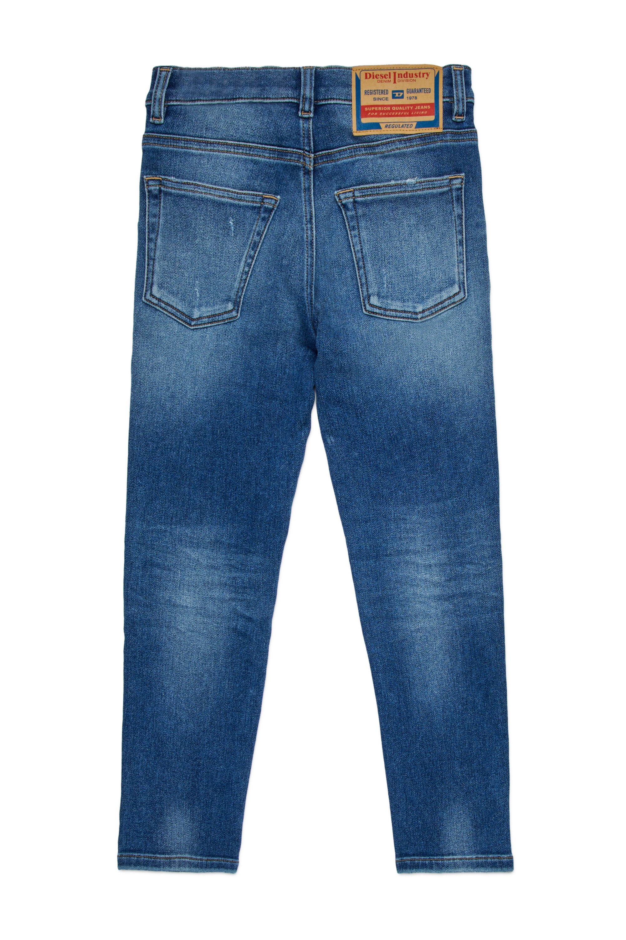 JoggJeans® bleu moyen regular avec abrasions - D-Lucas