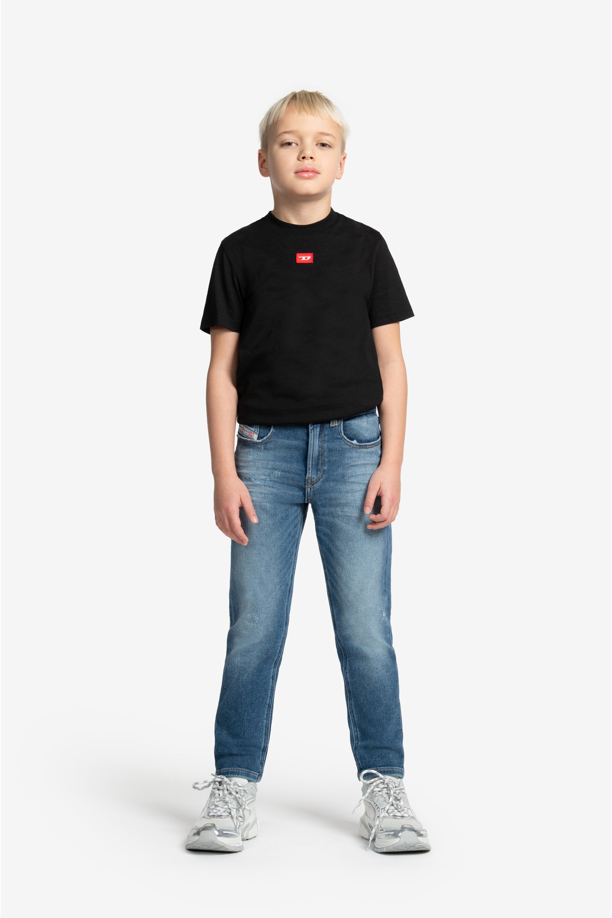 JoggJeans® bleu moyen regular avec abrasions - D-Lucas