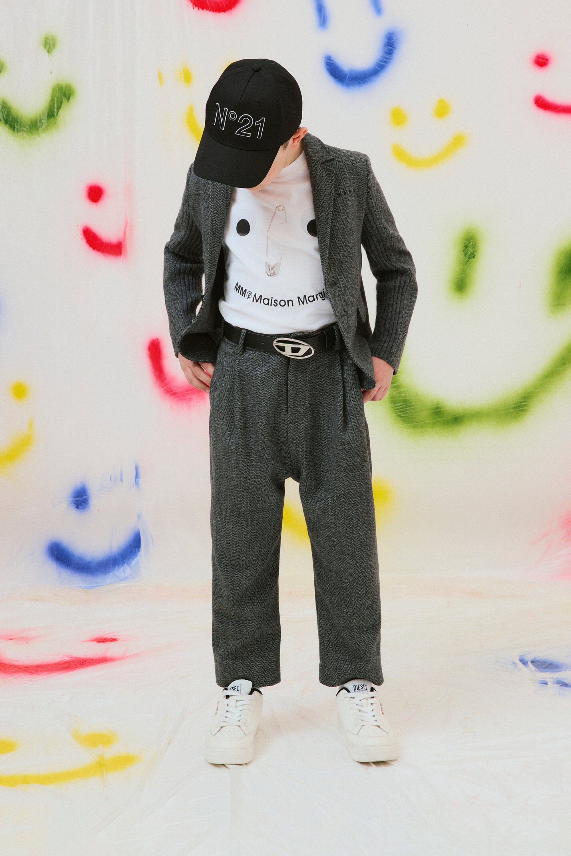 Ceinture en cuir avec logo