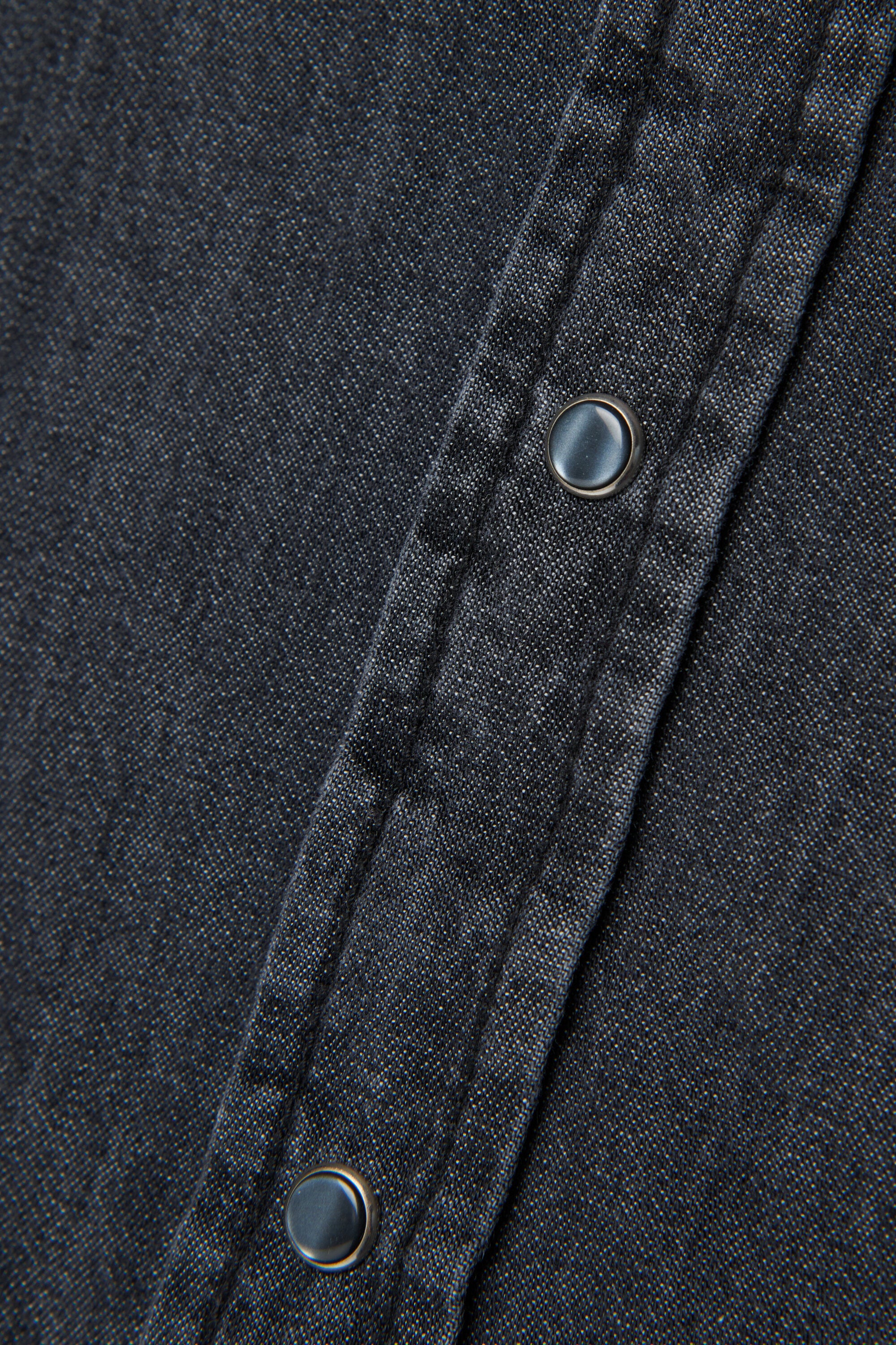 Hemd aus Denim mit langen Ärmeln und Logo
