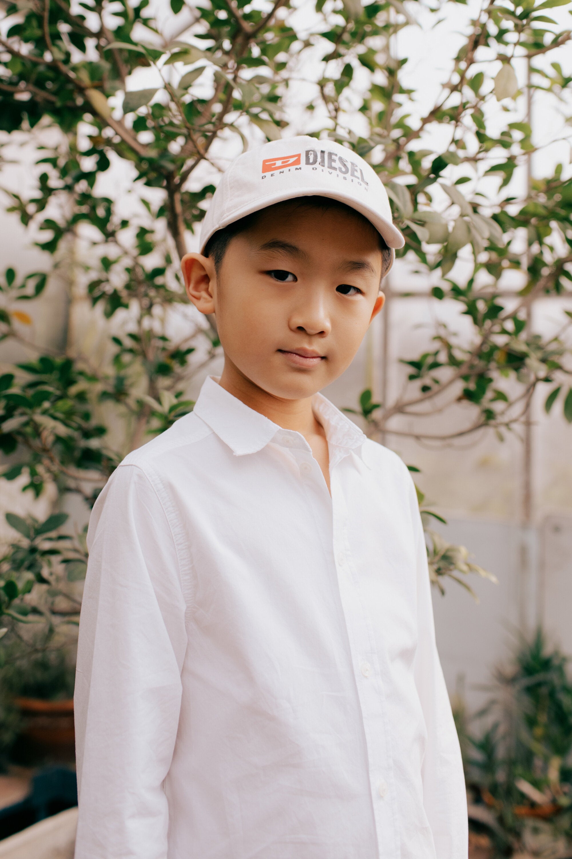 Camicia in popeline con logo Oval D