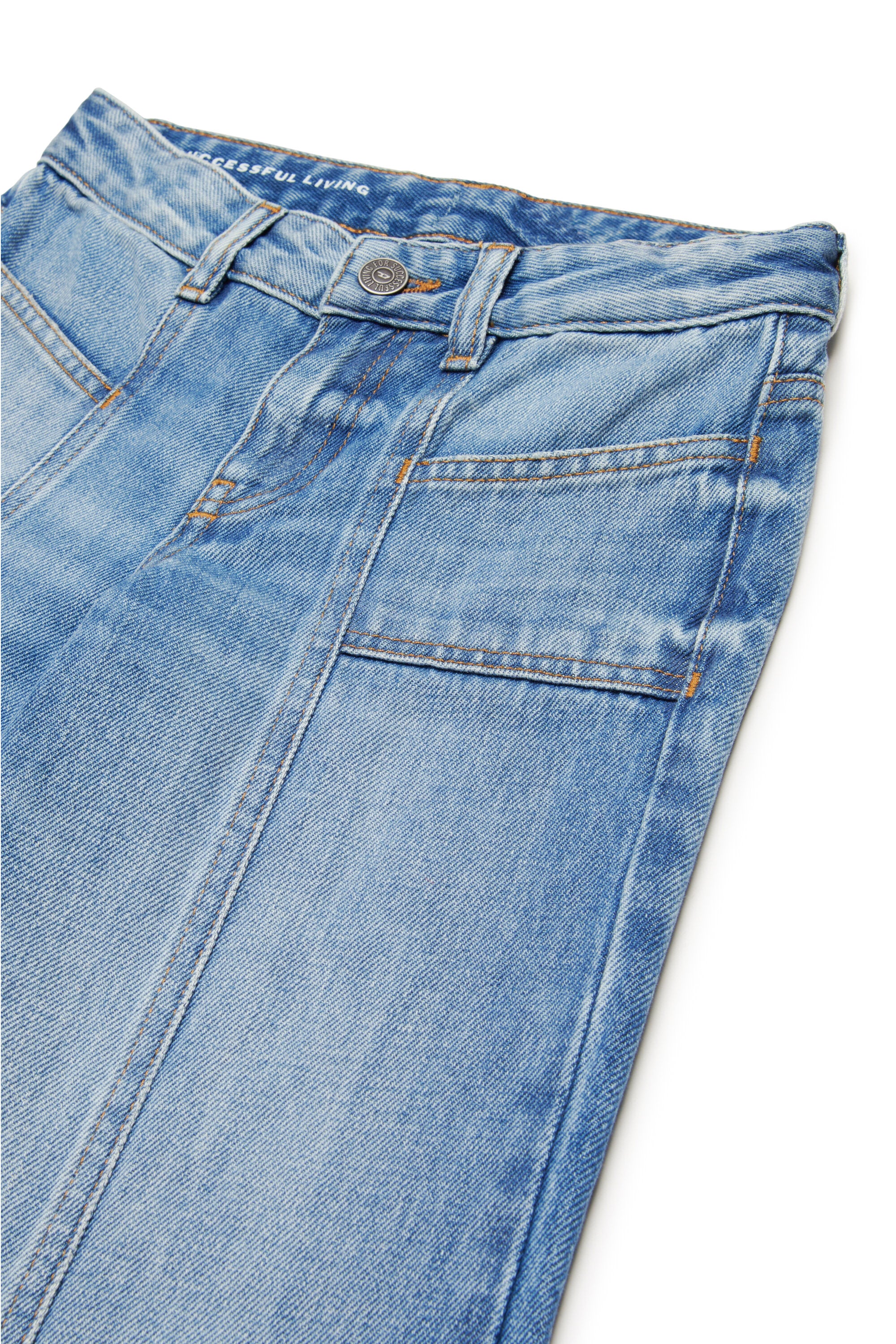 Jeans flare blu effetto vintage - D-Akii