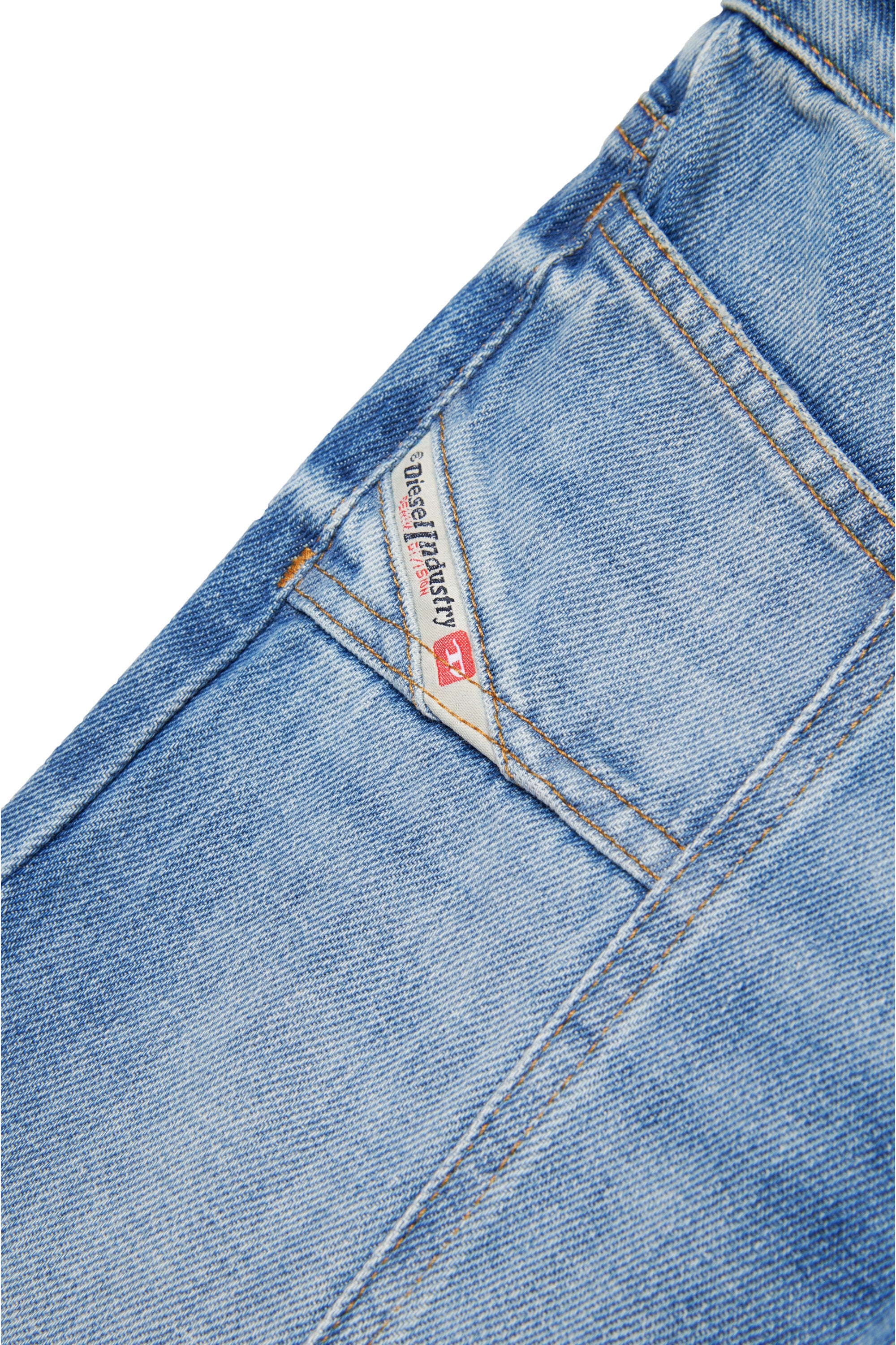 Jeans flare blu effetto vintage - D-Akii