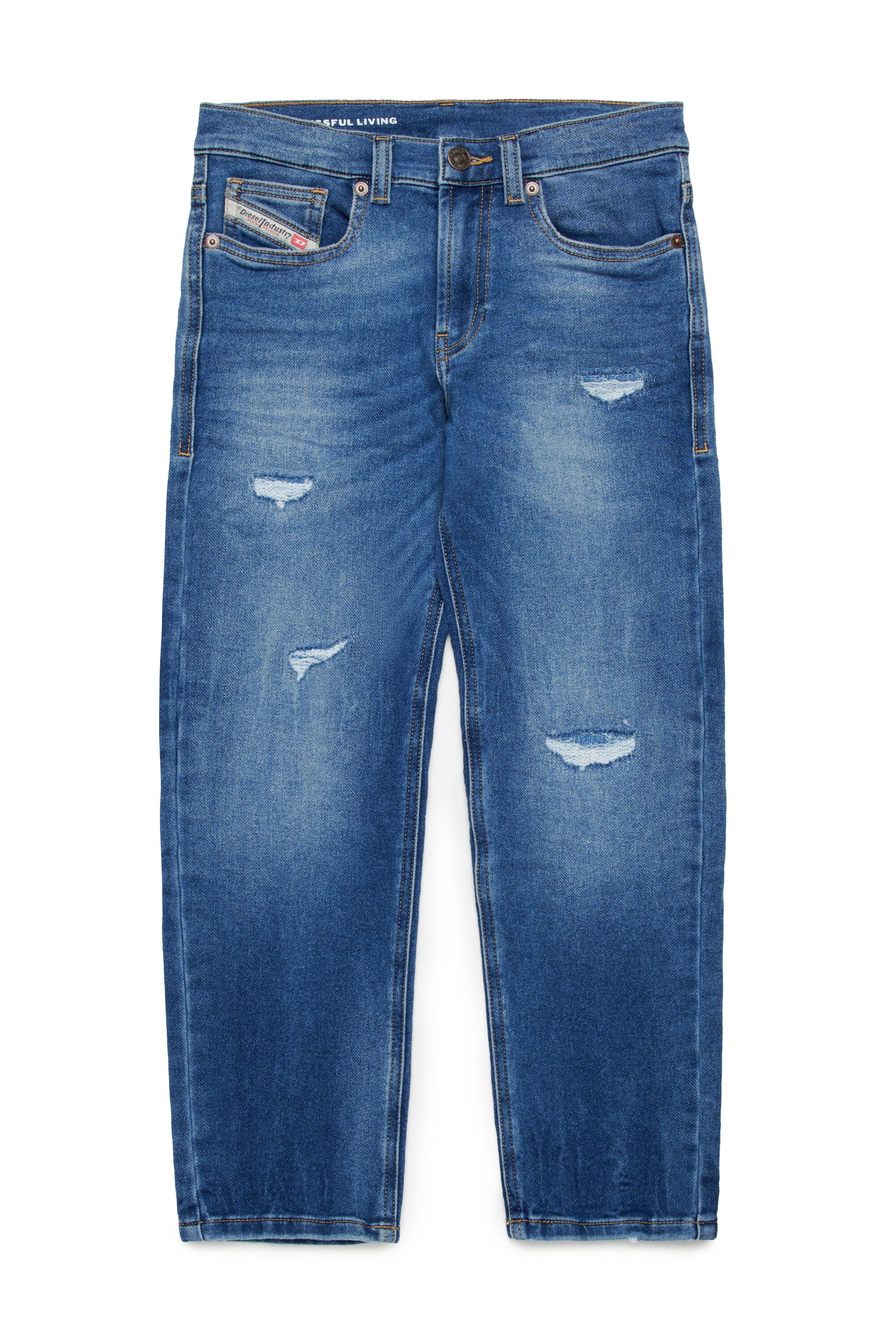 JoggJeans® straight blu medio con rotture - 2010