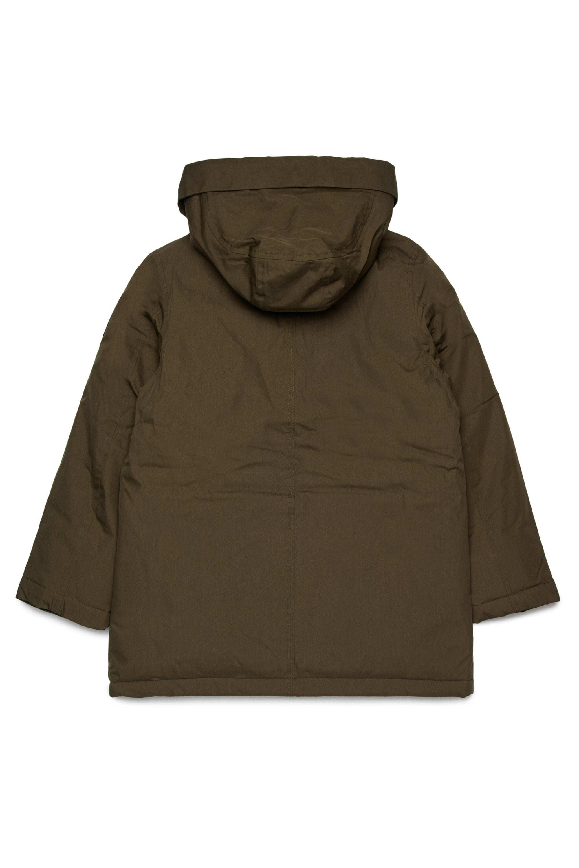 Lange gepolsterte Jacke mit Vordertaschen