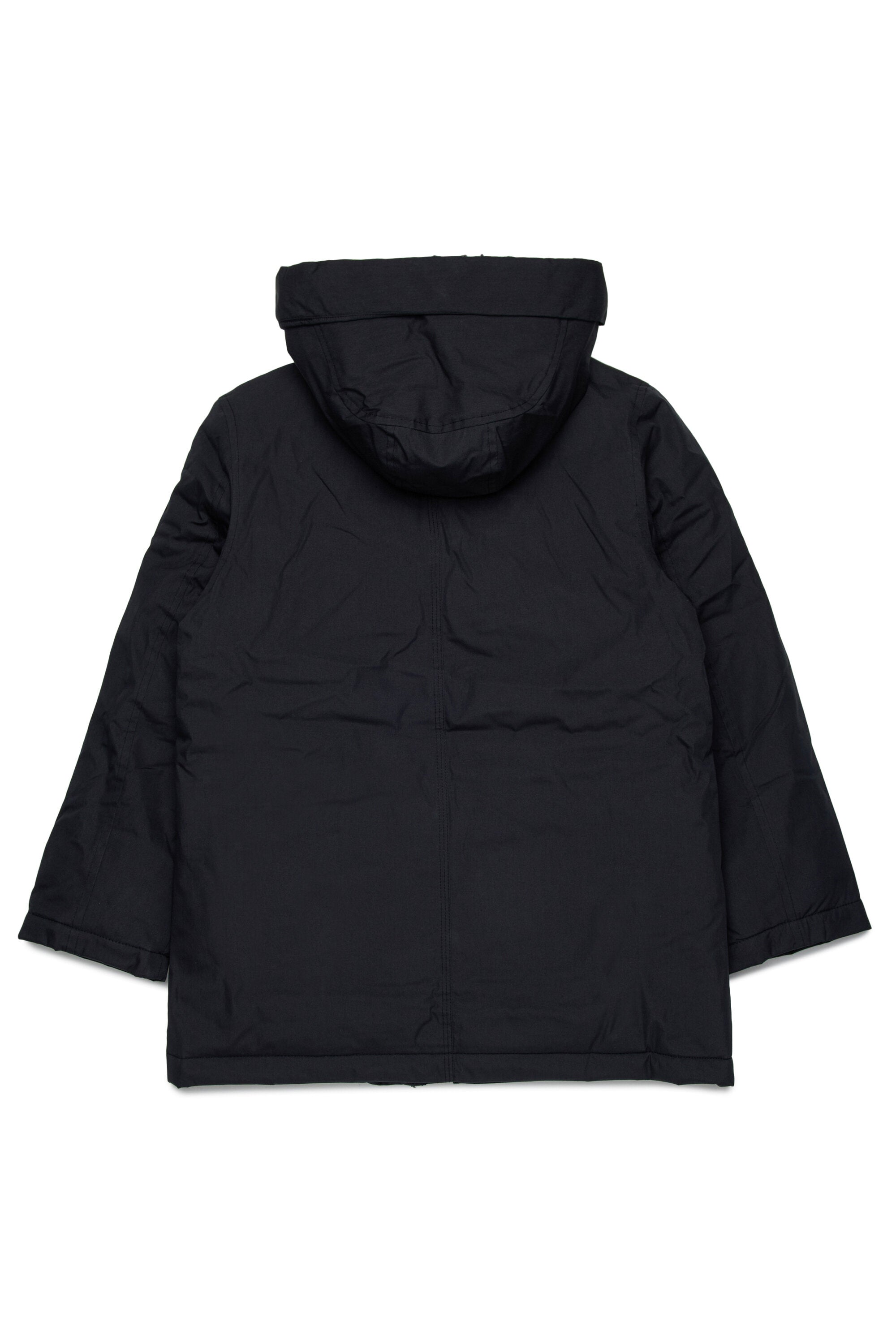 Lange gepolsterte Jacke mit Vordertaschen