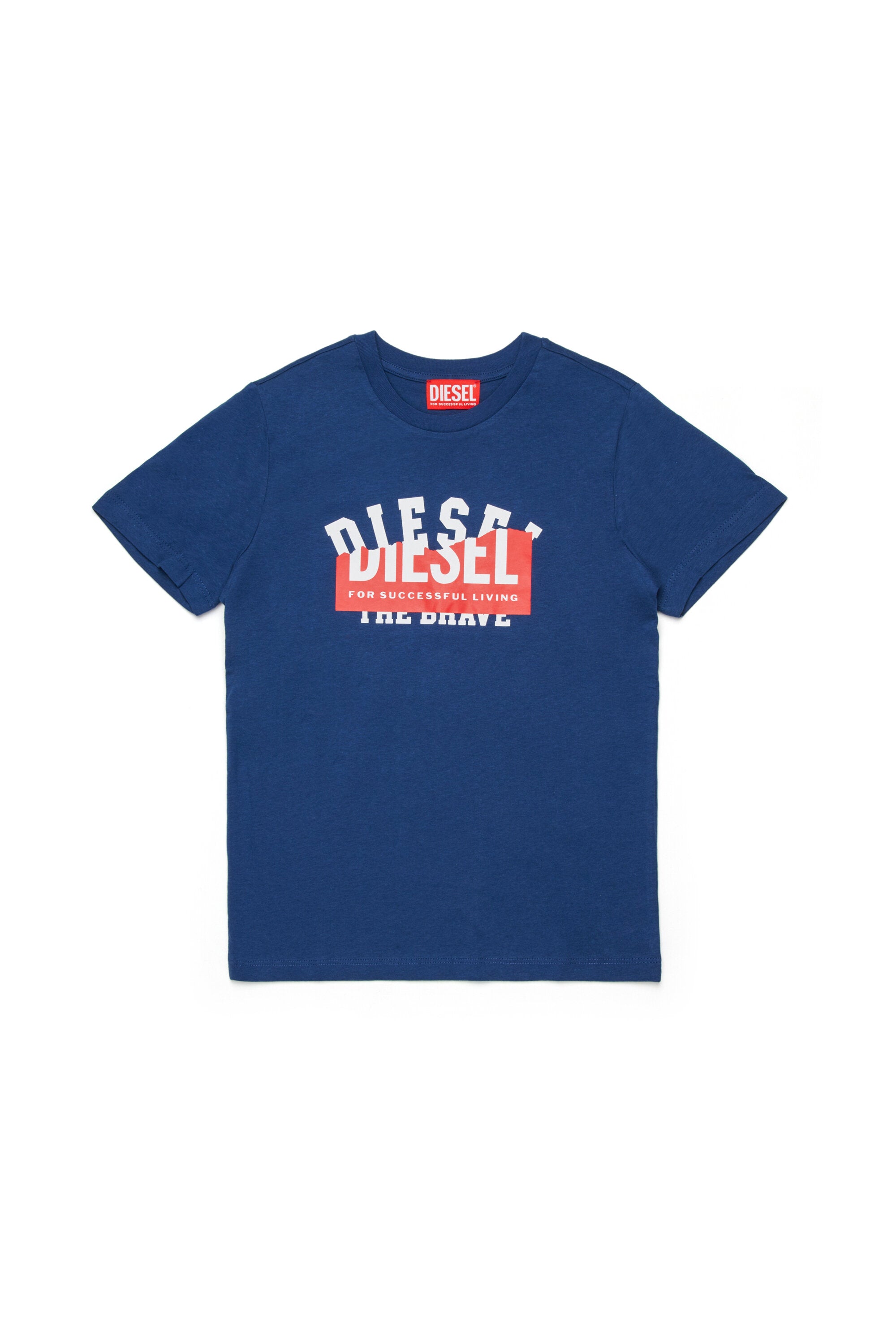 T-Shirt mit überlappendem Logodruck