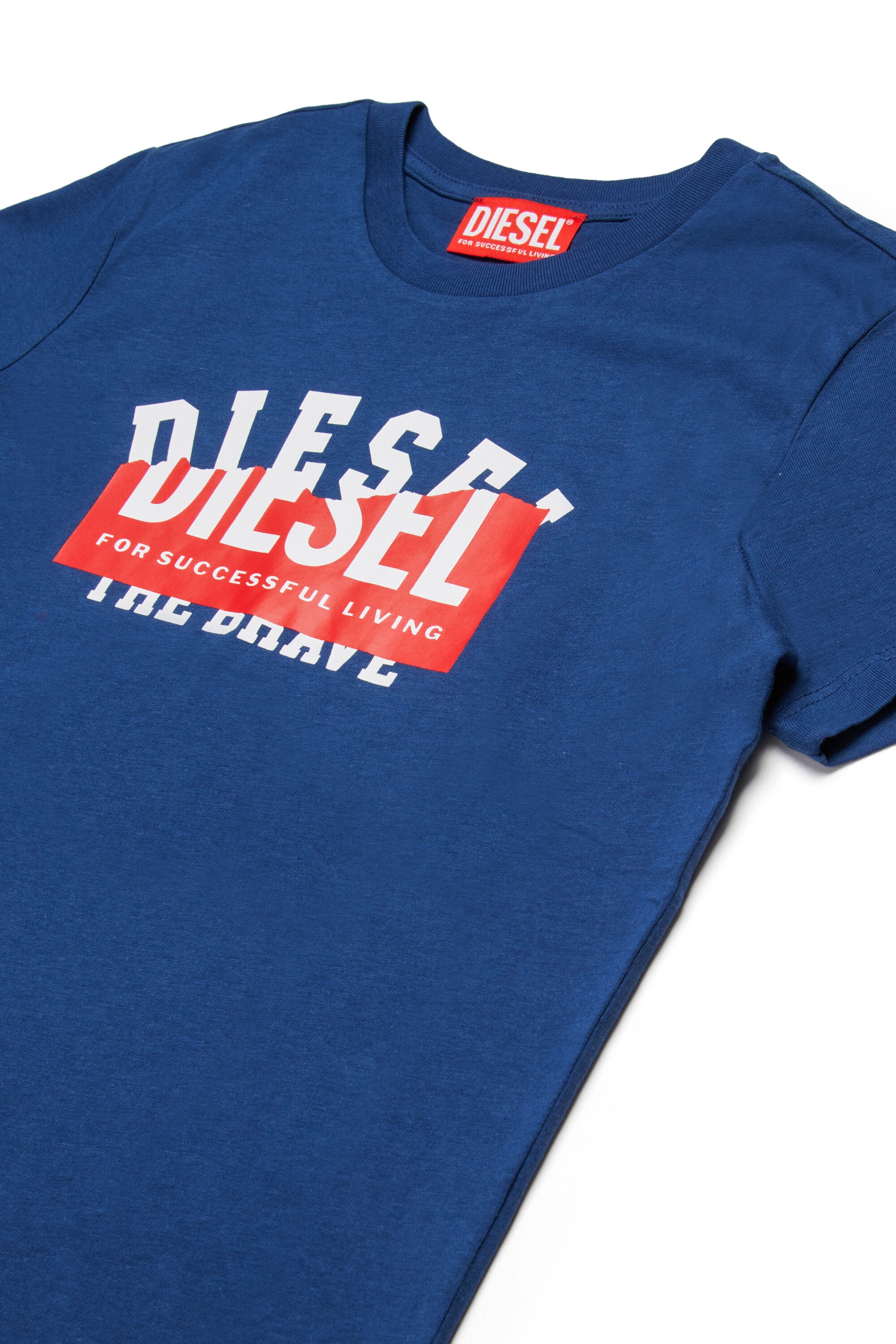 T-Shirt mit überlappendem Logodruck