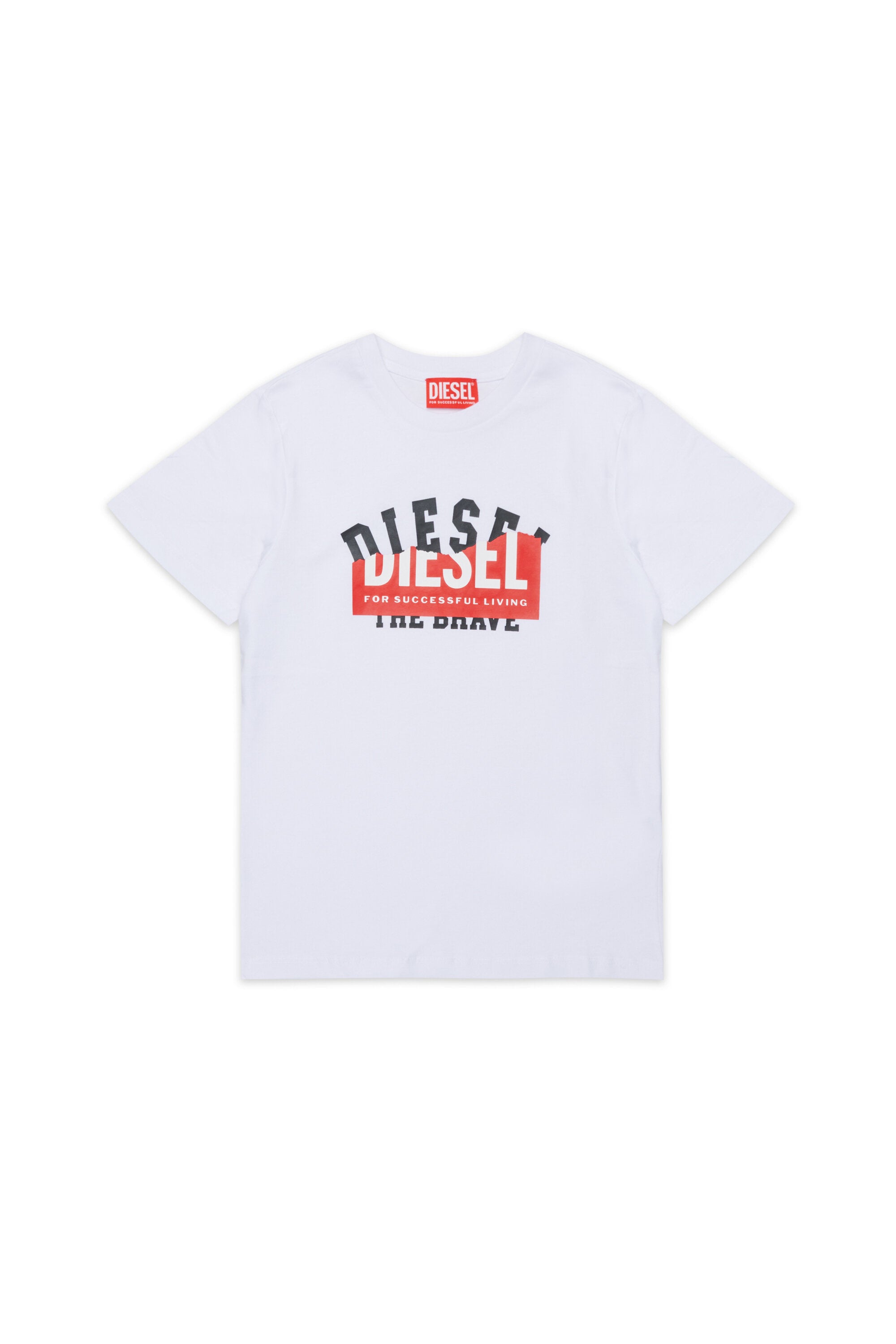 T-Shirt mit überlappendem Logodruck