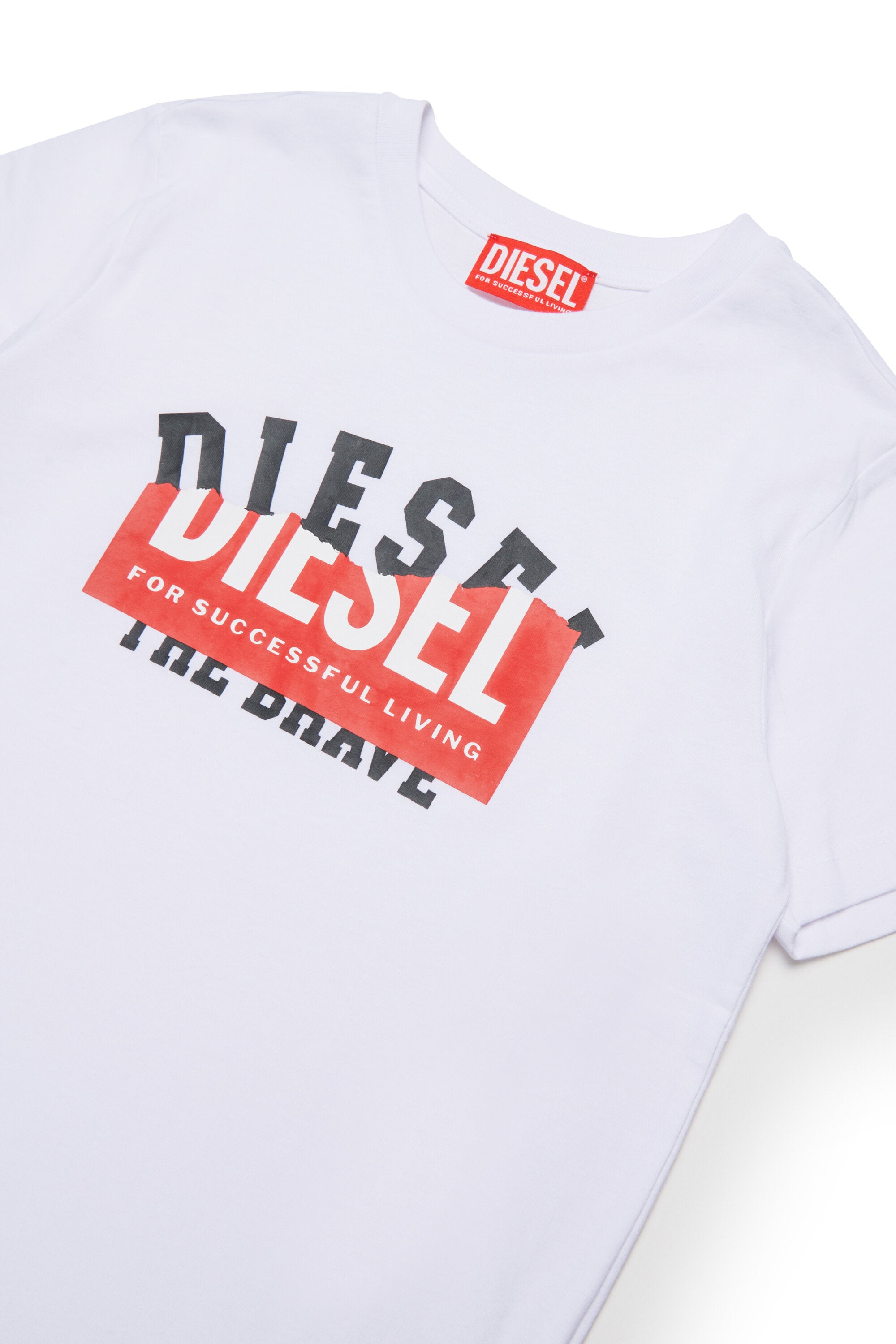 T-Shirt mit überlappendem Logodruck