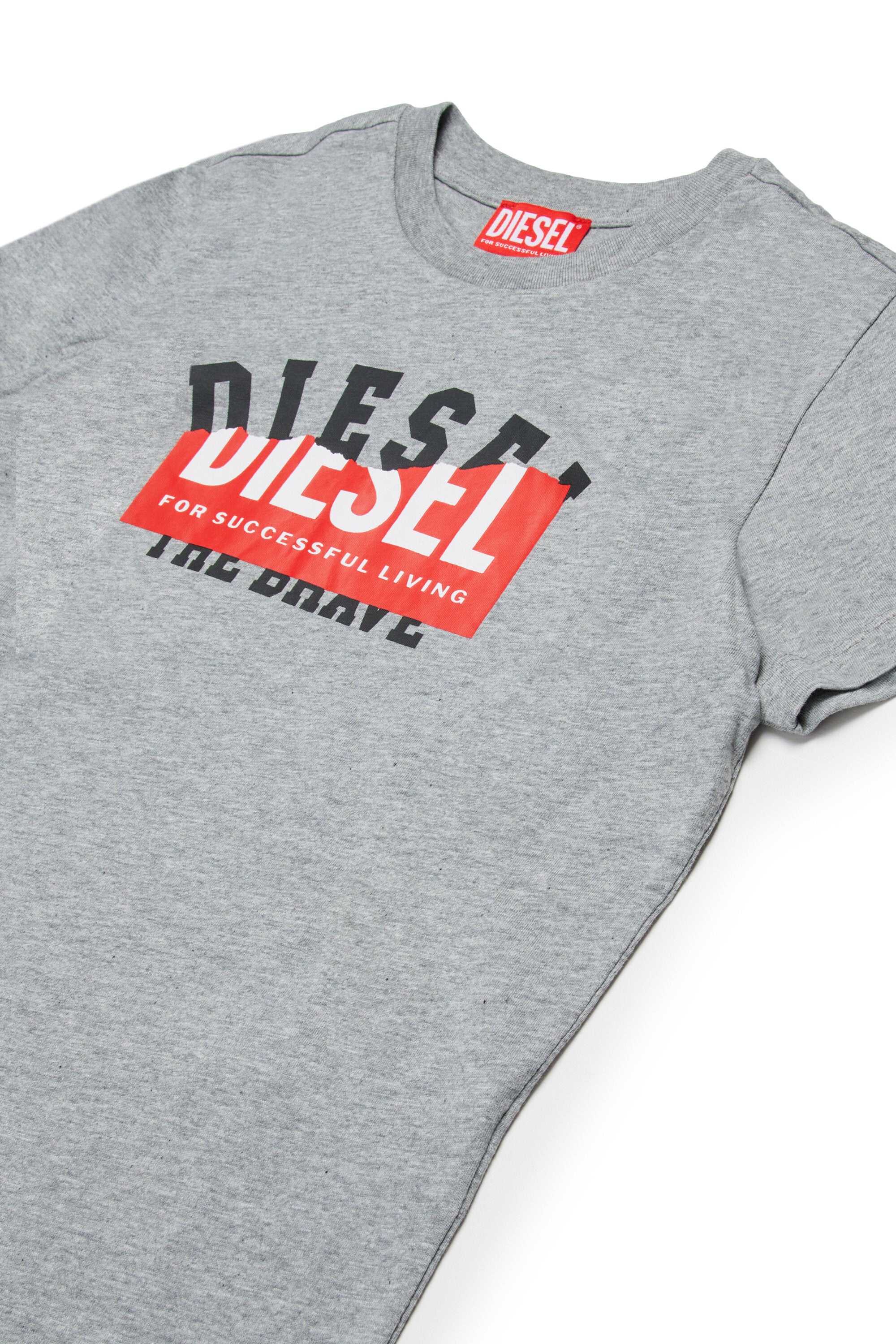 T-shirt con stampa logo sovrapposto