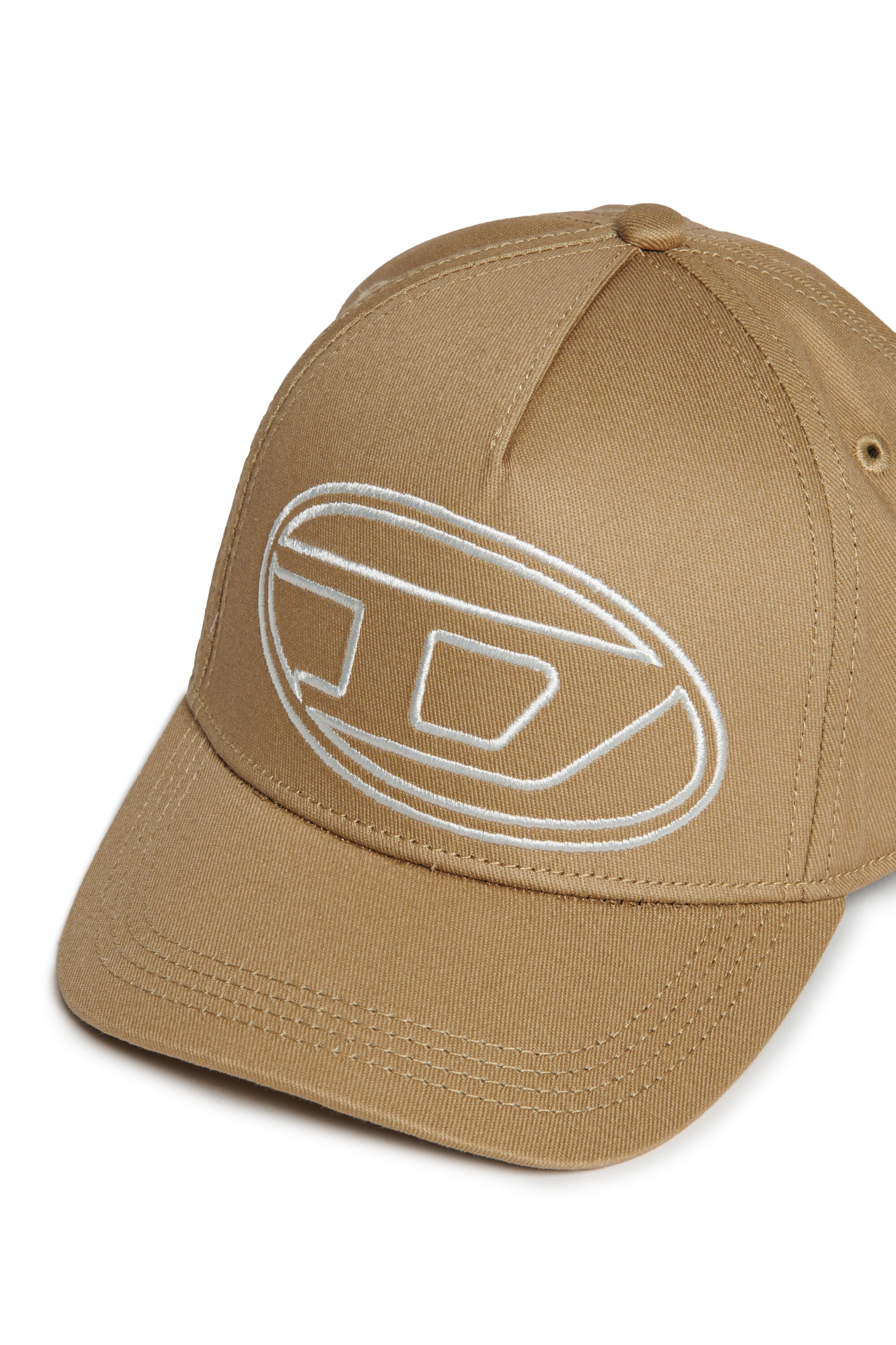 Cappello da baseball in gabardina con logo Oval D