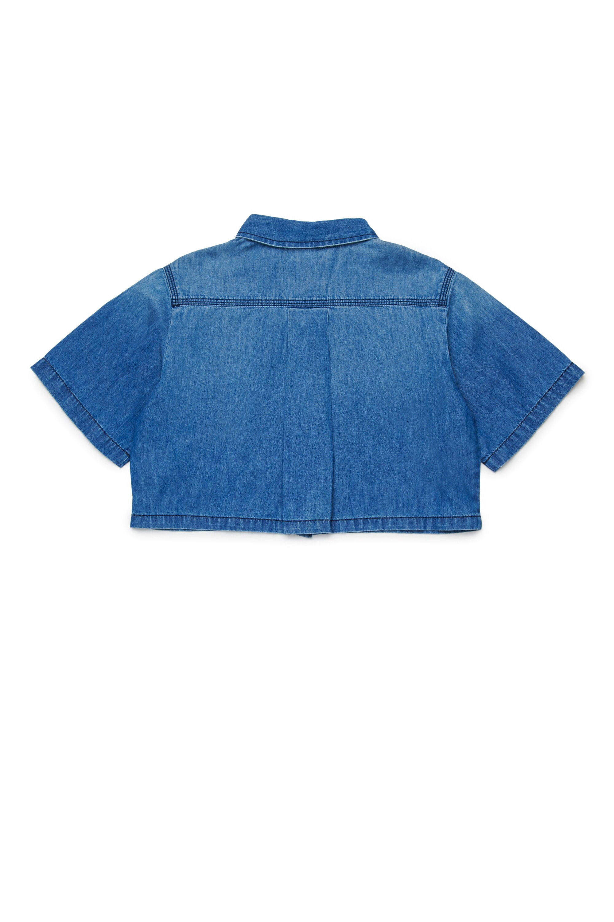 Camicia denim a maniche corte