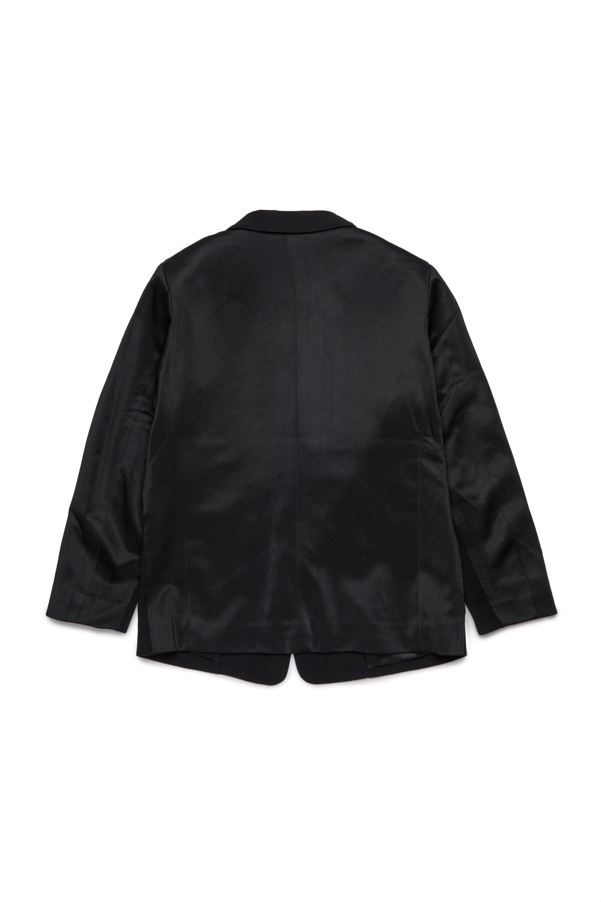 Giacca blazer doppio tessuto con logo Oval D