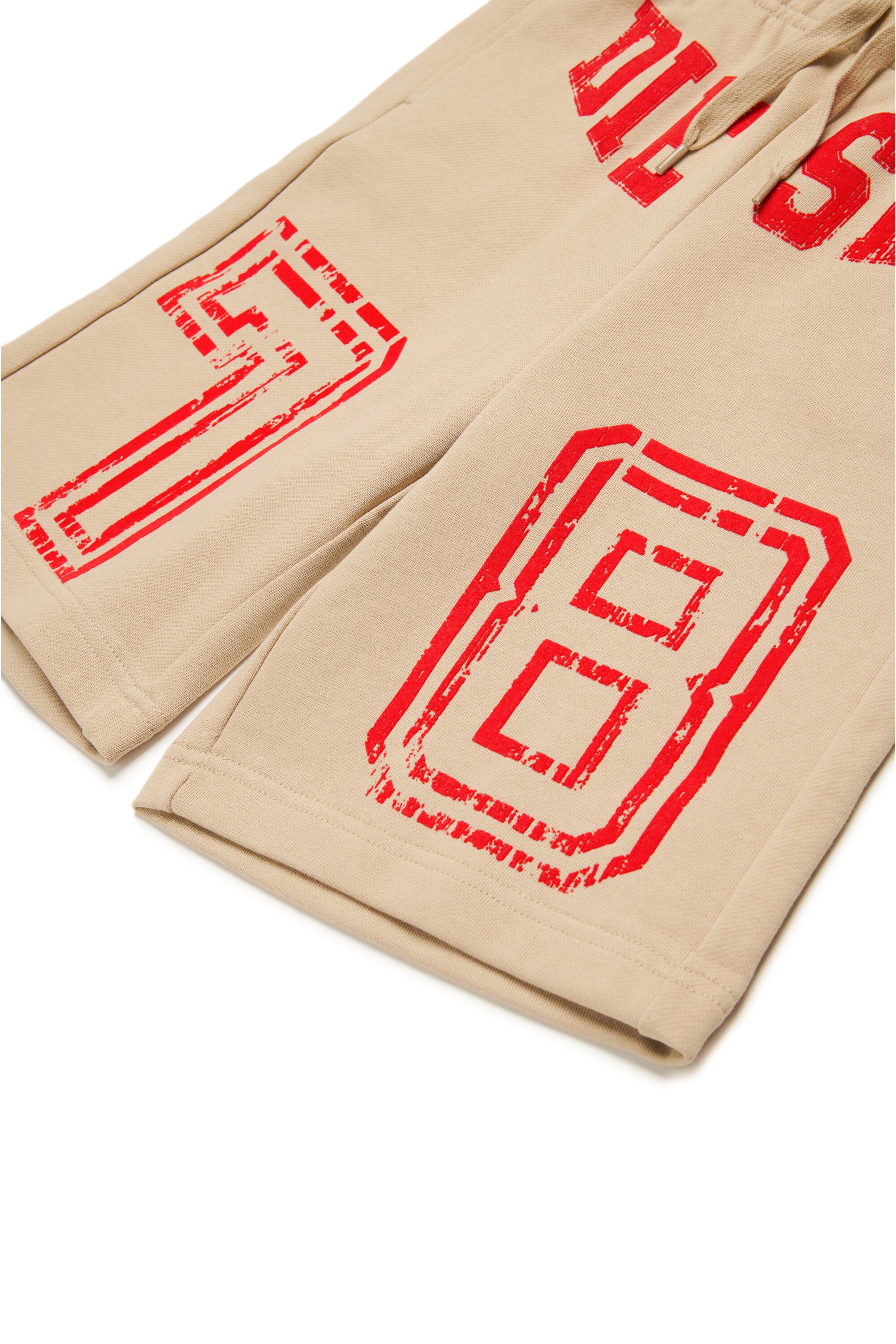 Shorts in felpa con grafica college