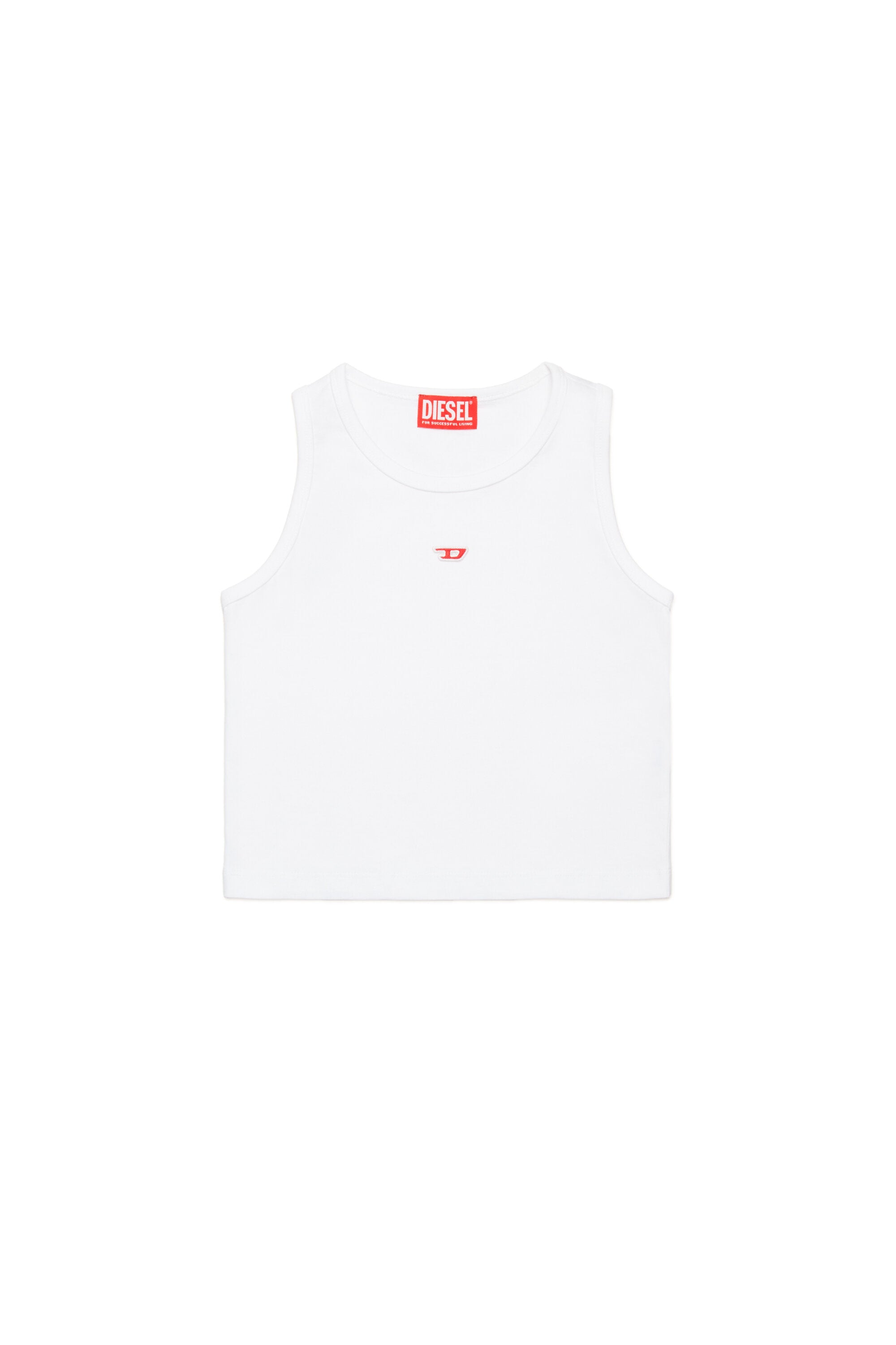 Top smanicato con patch