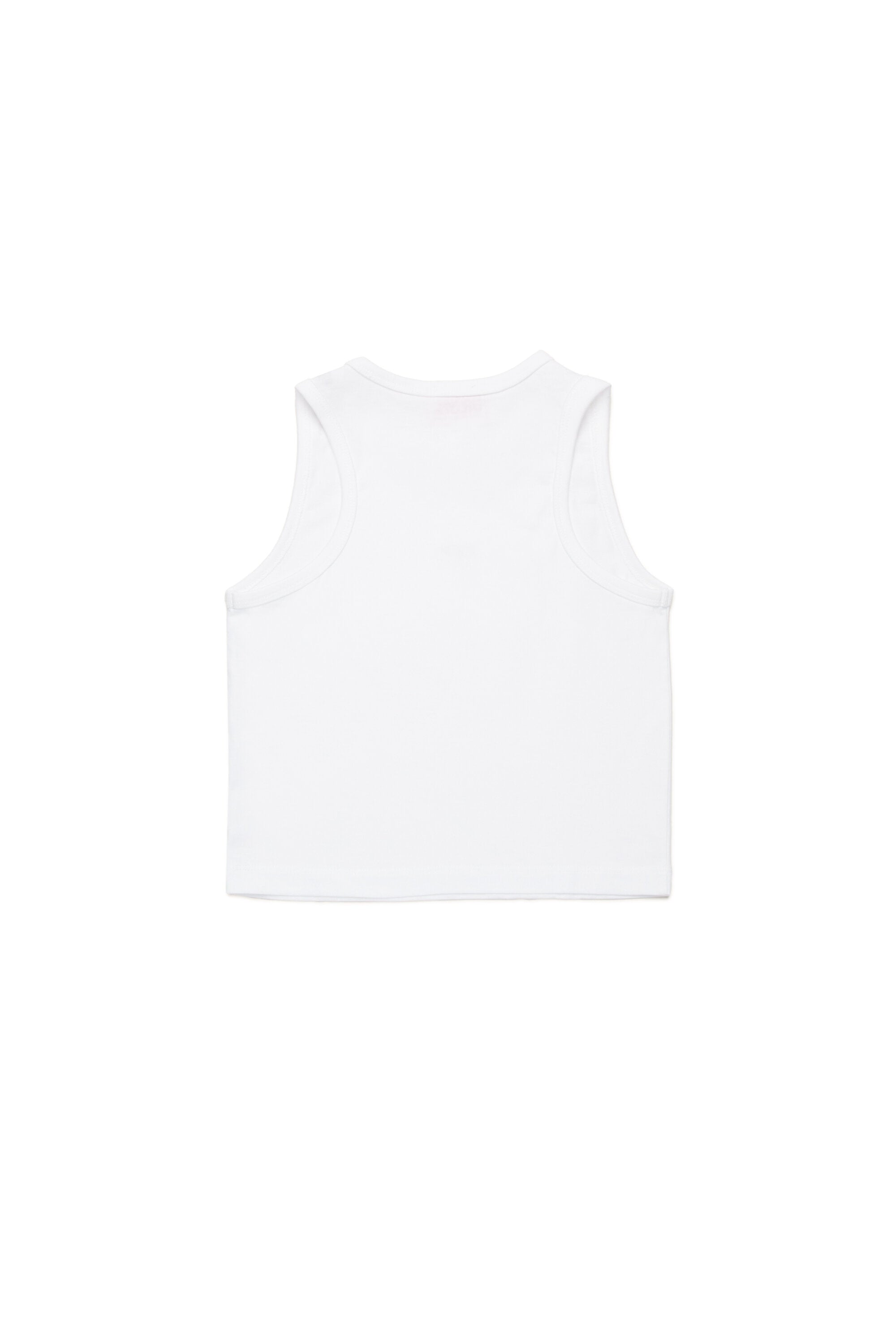 Top smanicato con patch