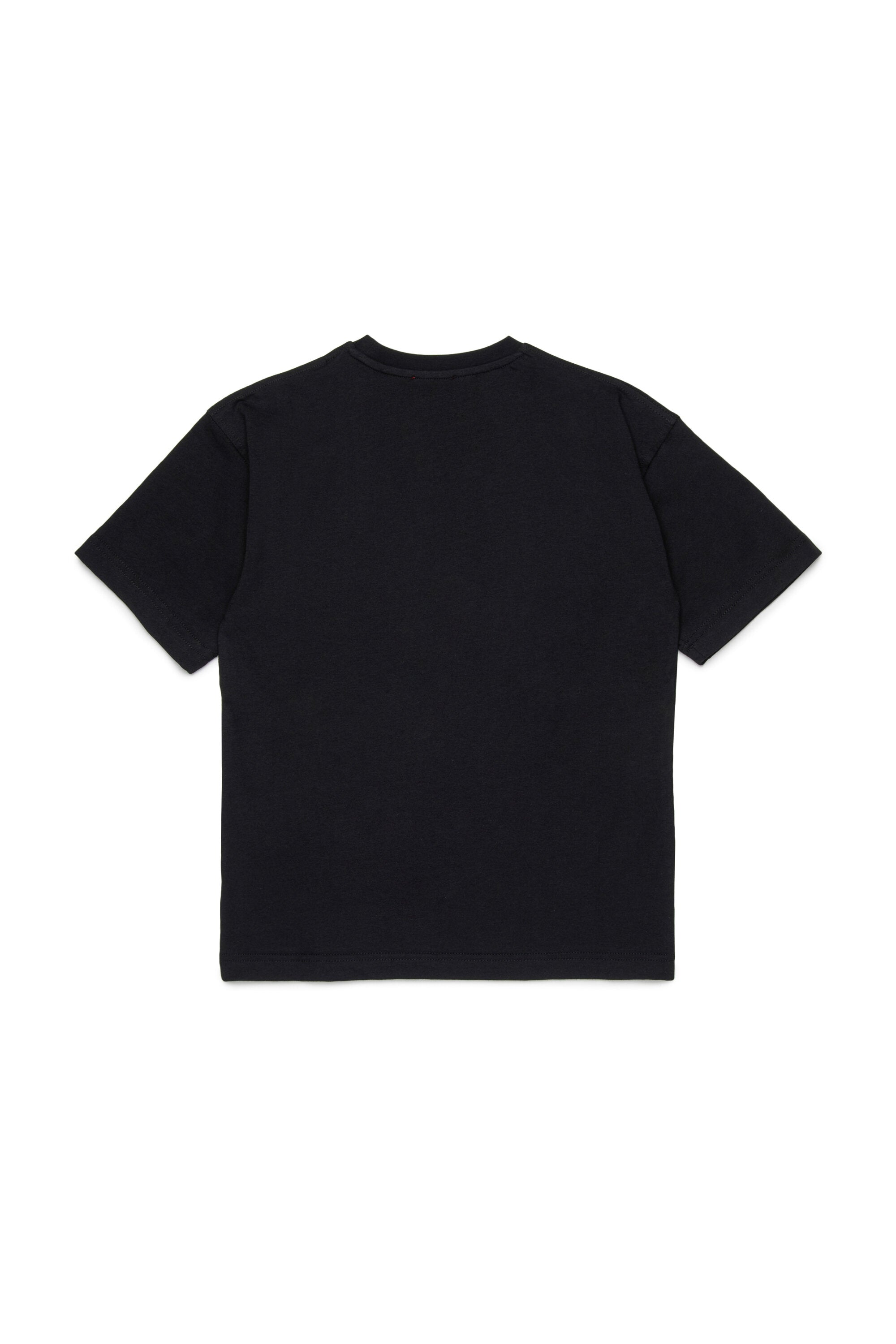 T-shirt con logo Oval D effetto used