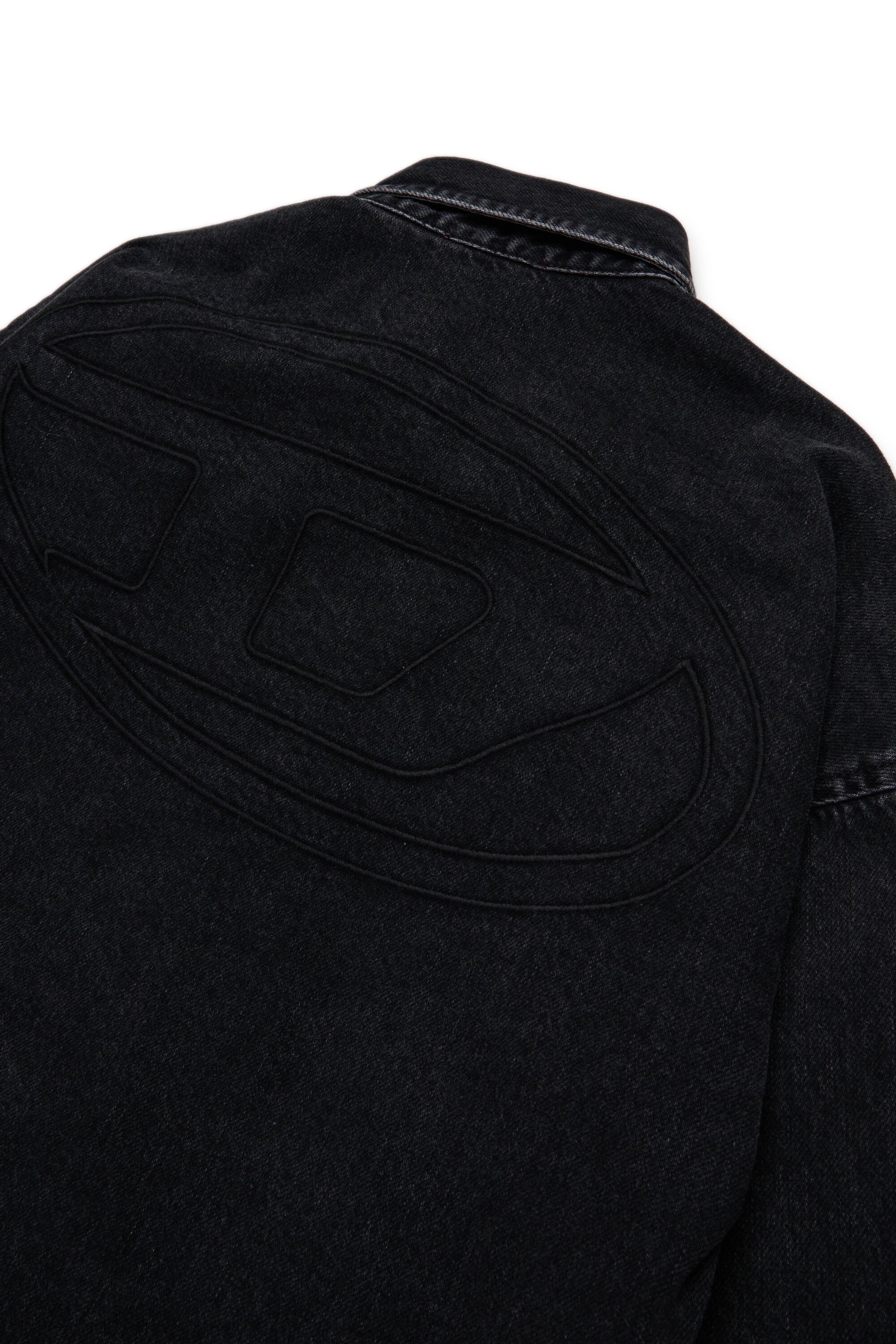 Schwarzes Jeanshemd mit Oval D maxi-Logo