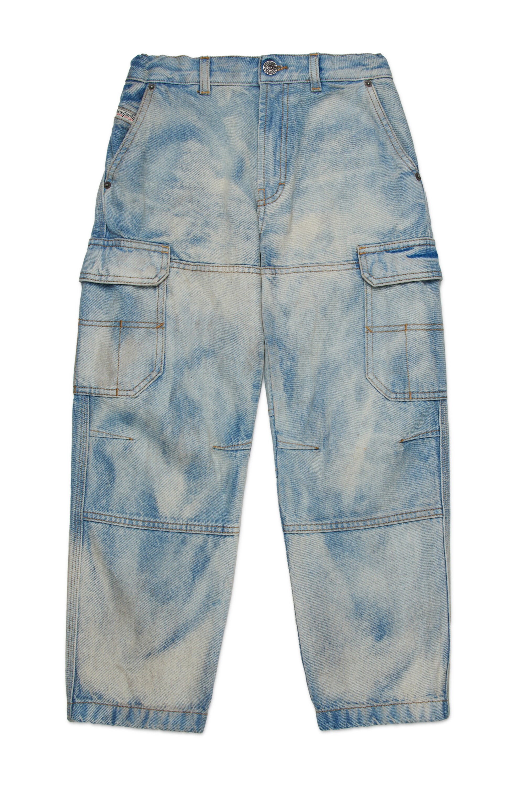 Hell gebleichte relaxed Jeans – D-Dave Cargo