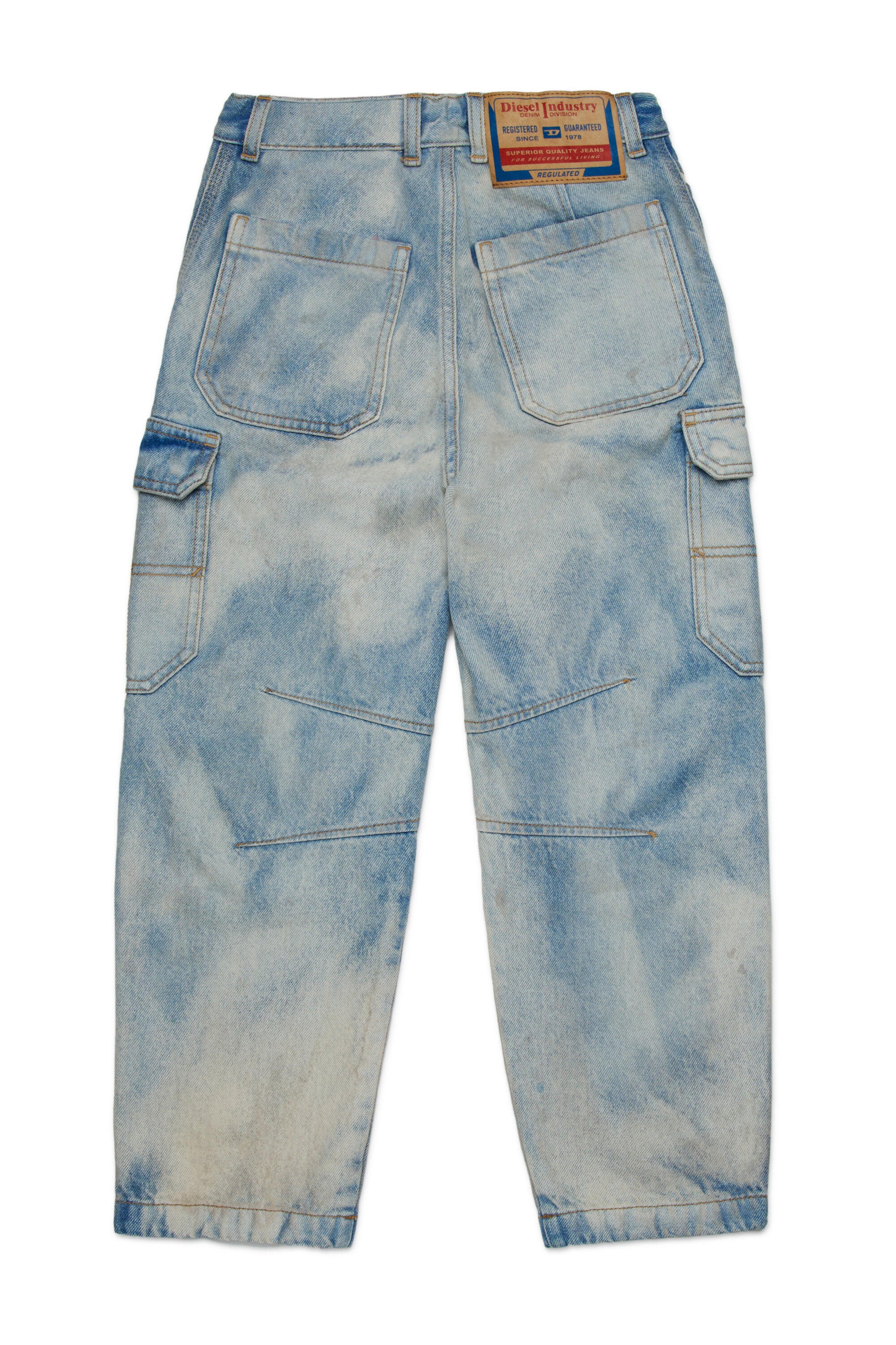Hell gebleichte relaxed Jeans – D-Dave Cargo