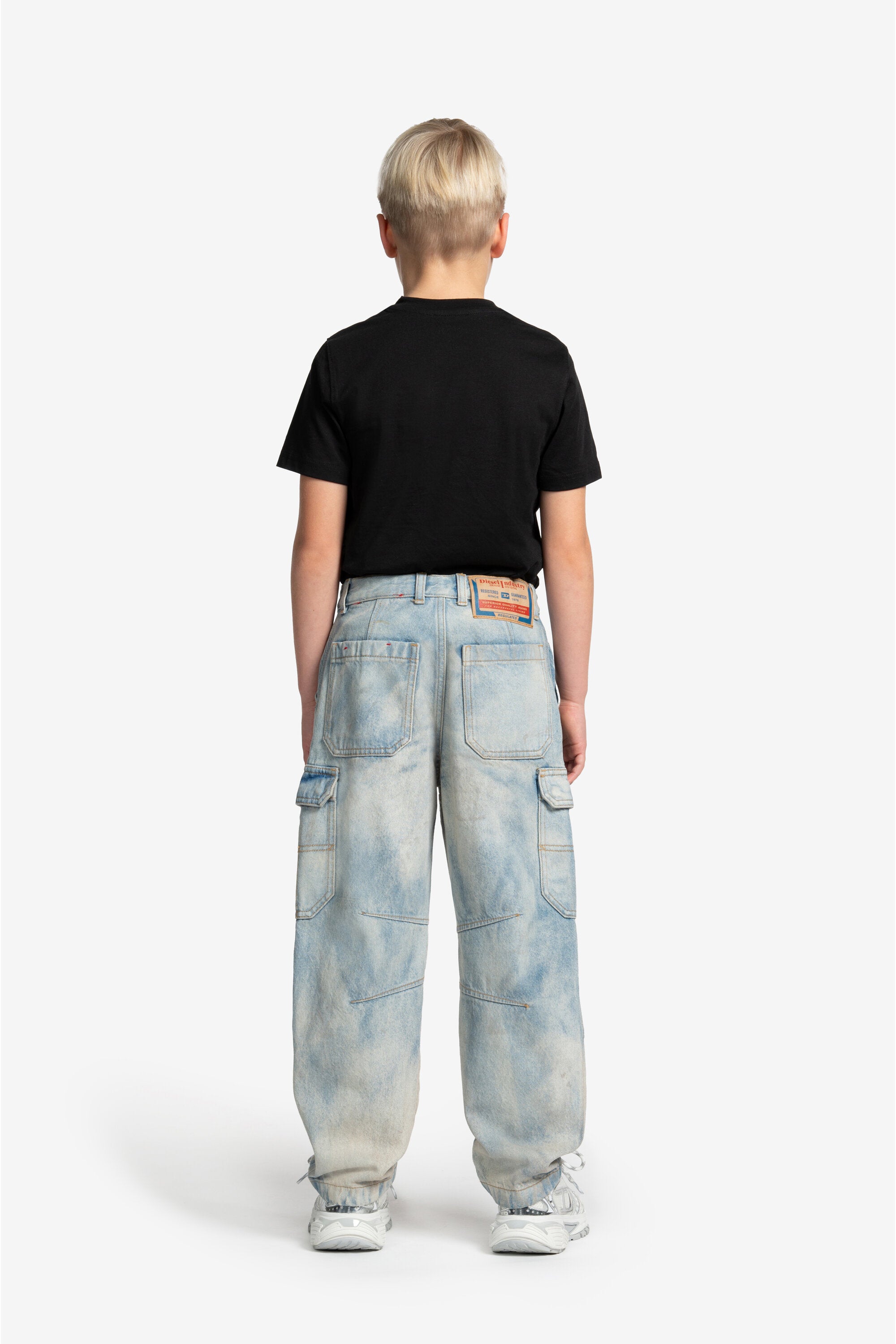 Hell gebleichte relaxed Jeans – D-Dave Cargo