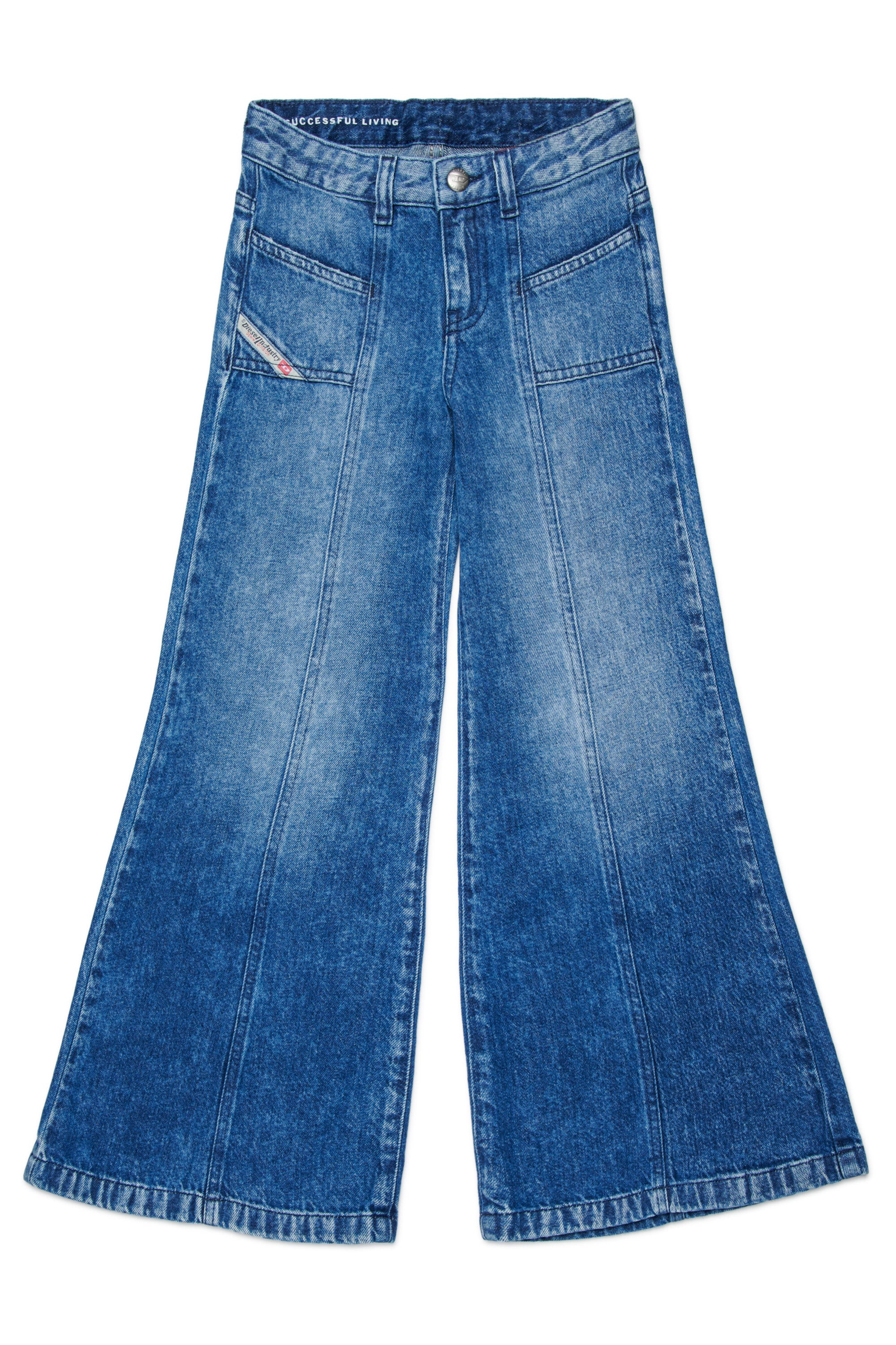 Jeans flare fit lavaggio blu medio - D-Pam