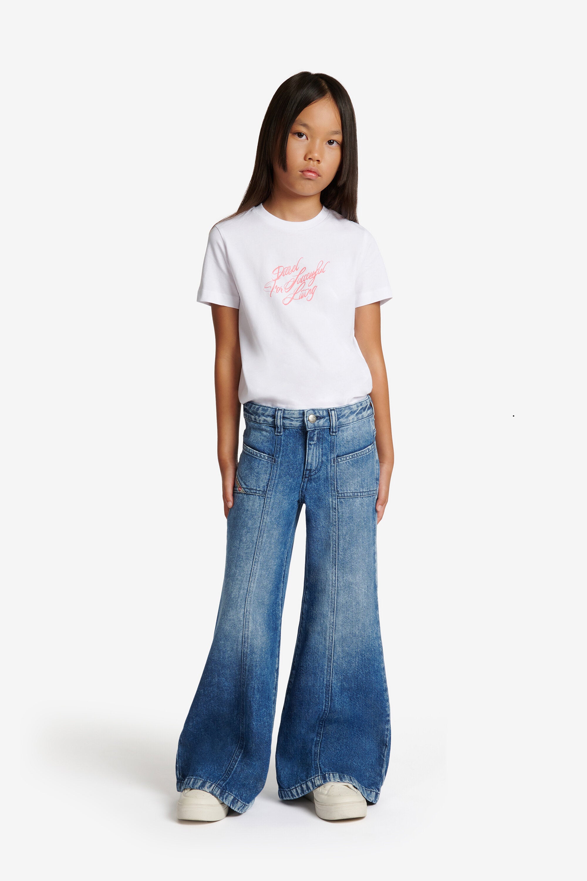 Jeans flare fit lavaggio blu medio - D-Pam