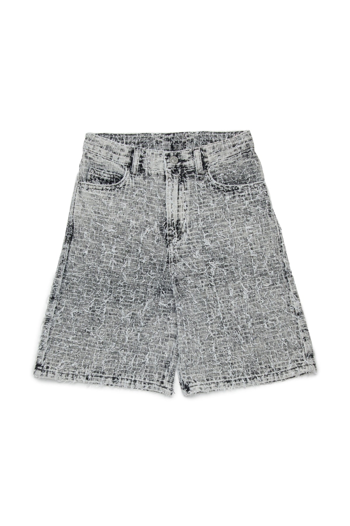 Shorts aus Denim mit Used-Effekt