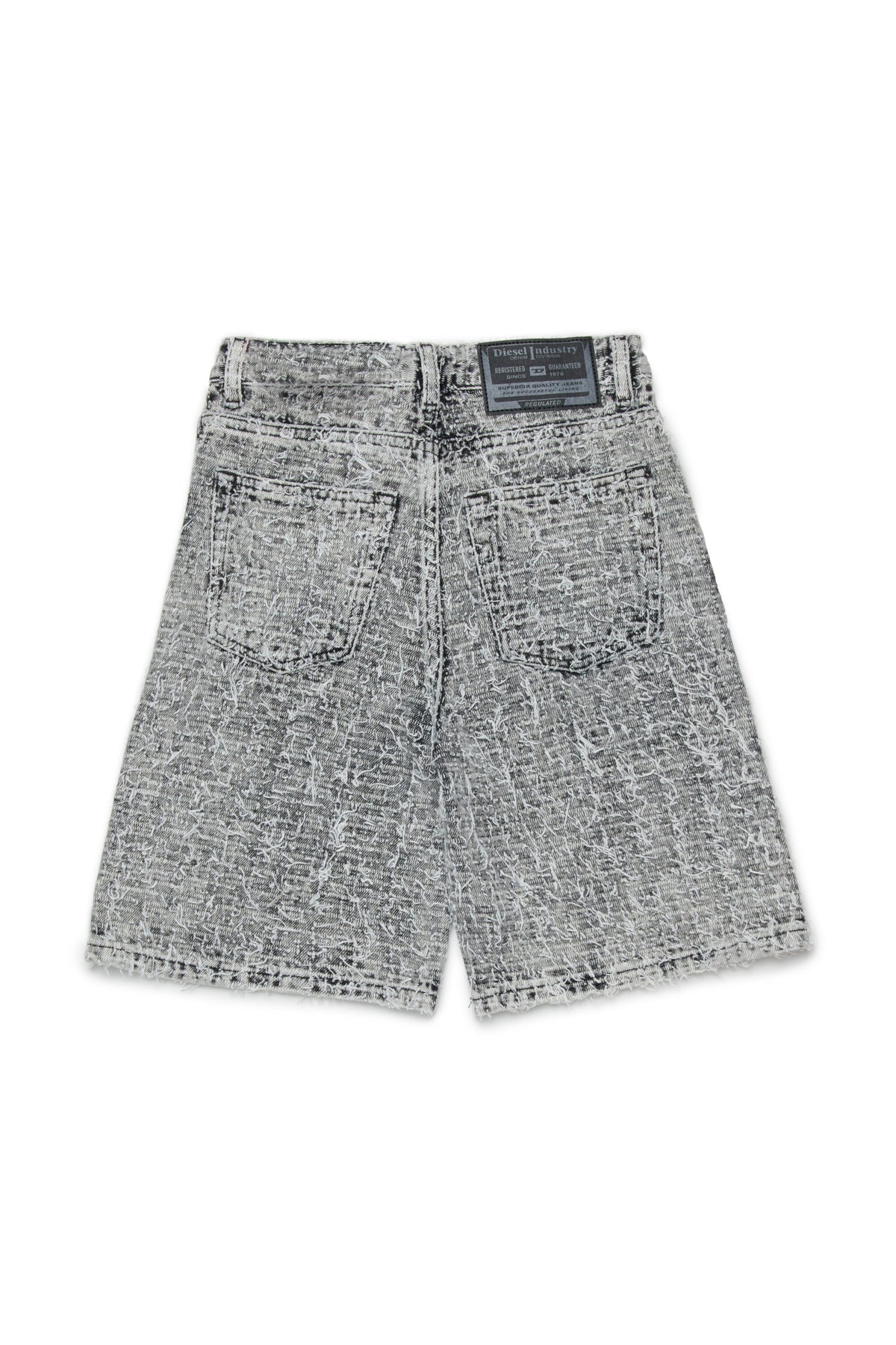Shorts aus Denim mit Used-Effekt