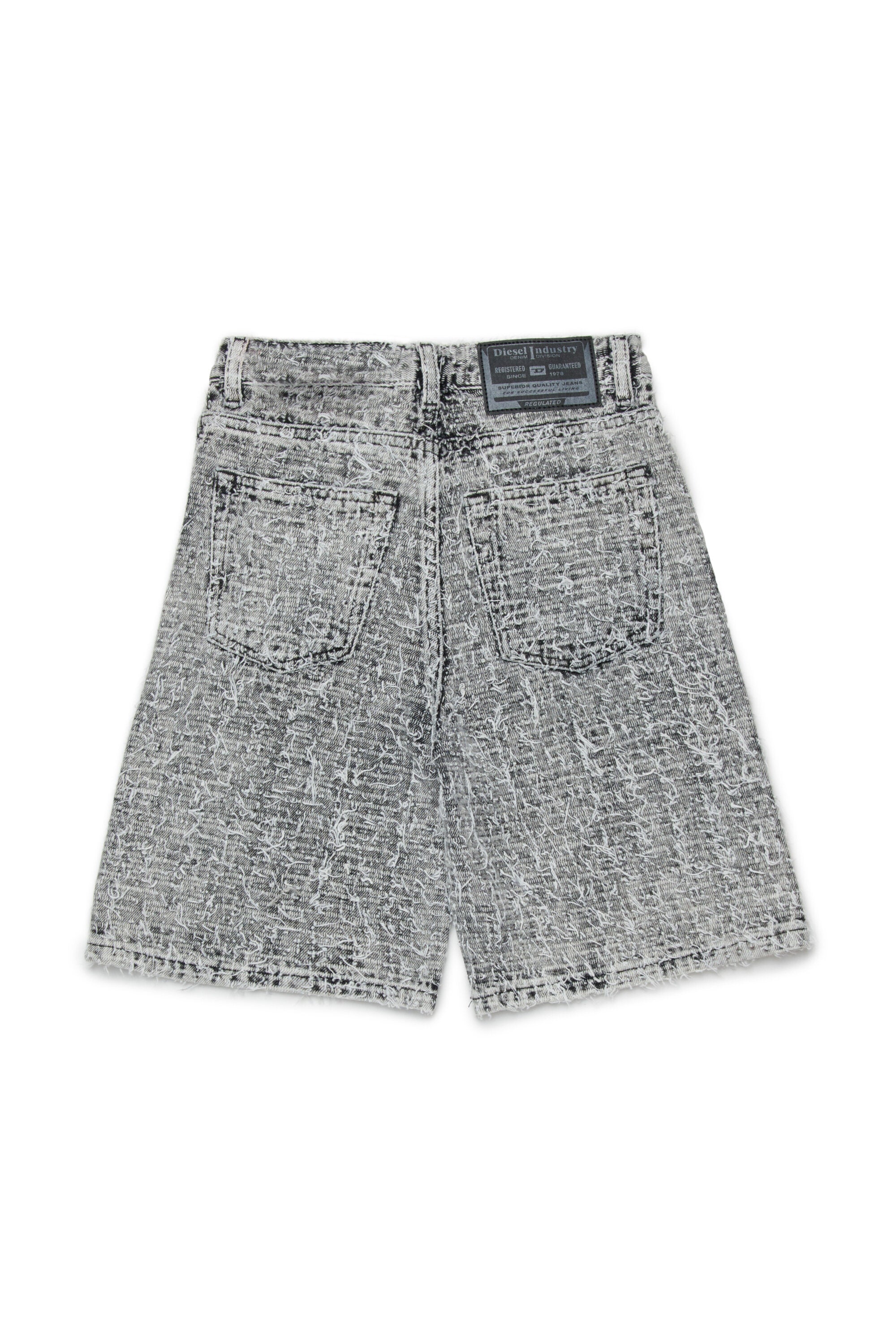 Shorts in denim effetto vissuto