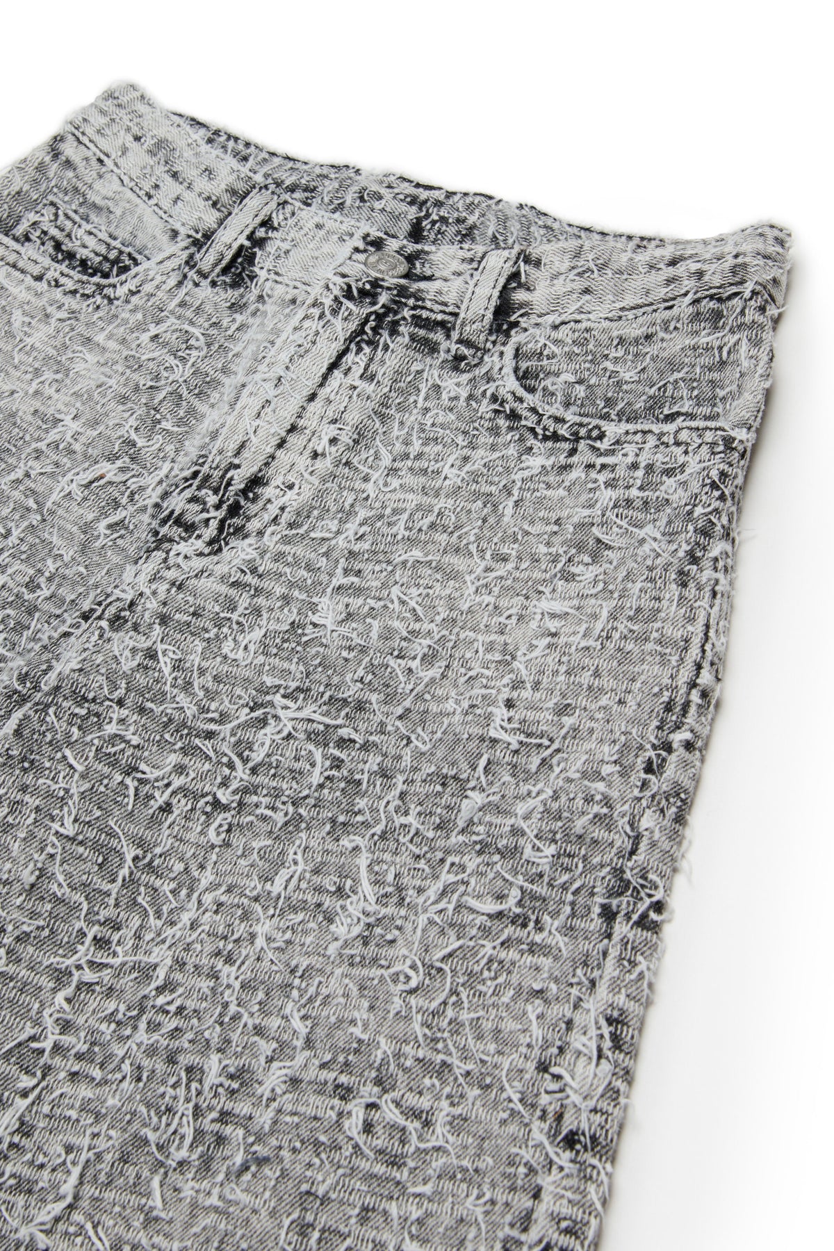 Shorts aus Denim mit Used-Effekt